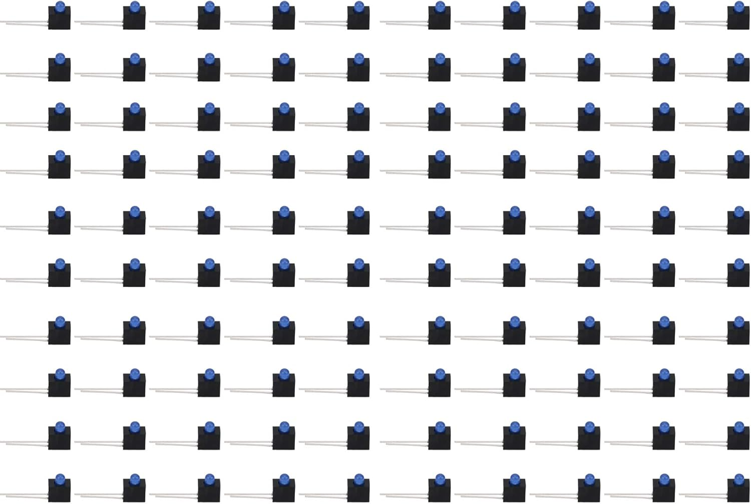 Mingzhe LED Lampshade Holder 3Mm 90 Degree Bend Light Industrial Control Components Applicable PC Board (Blue Light) - Blue Light image number 6