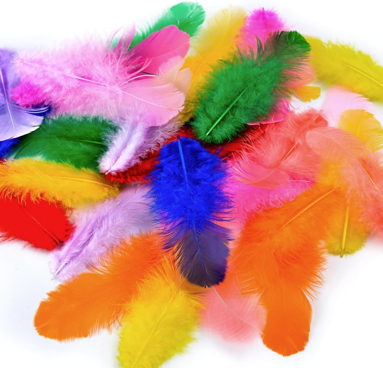 500Pcs-Colorful Rooster Feathers 3-5Inch Bulk Feathers for Crafts DIY Dream Catcher Supplies（500Pcs） image number 6