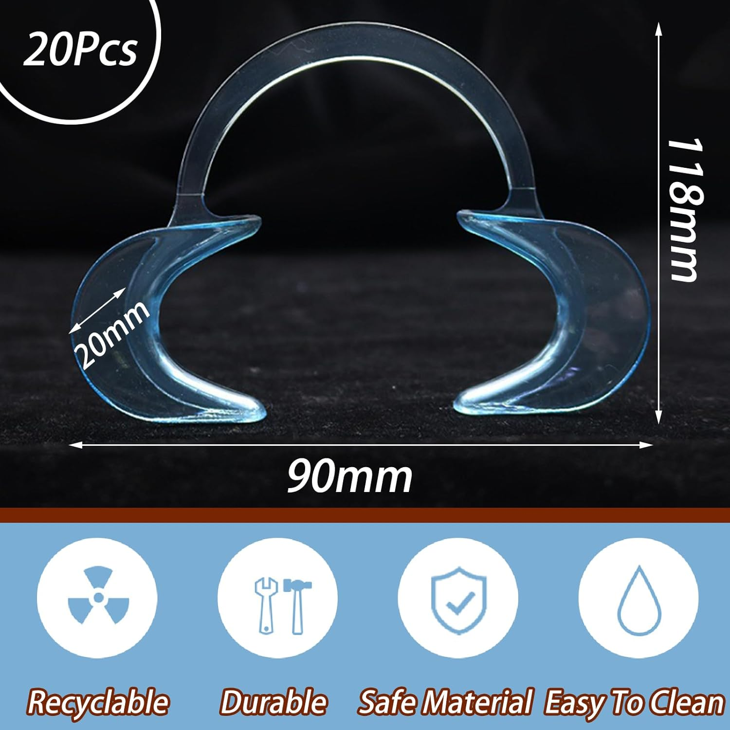 20PCS C-Shape Retractor Intraoral Cheek Lip Mouth Opener Dental Tools