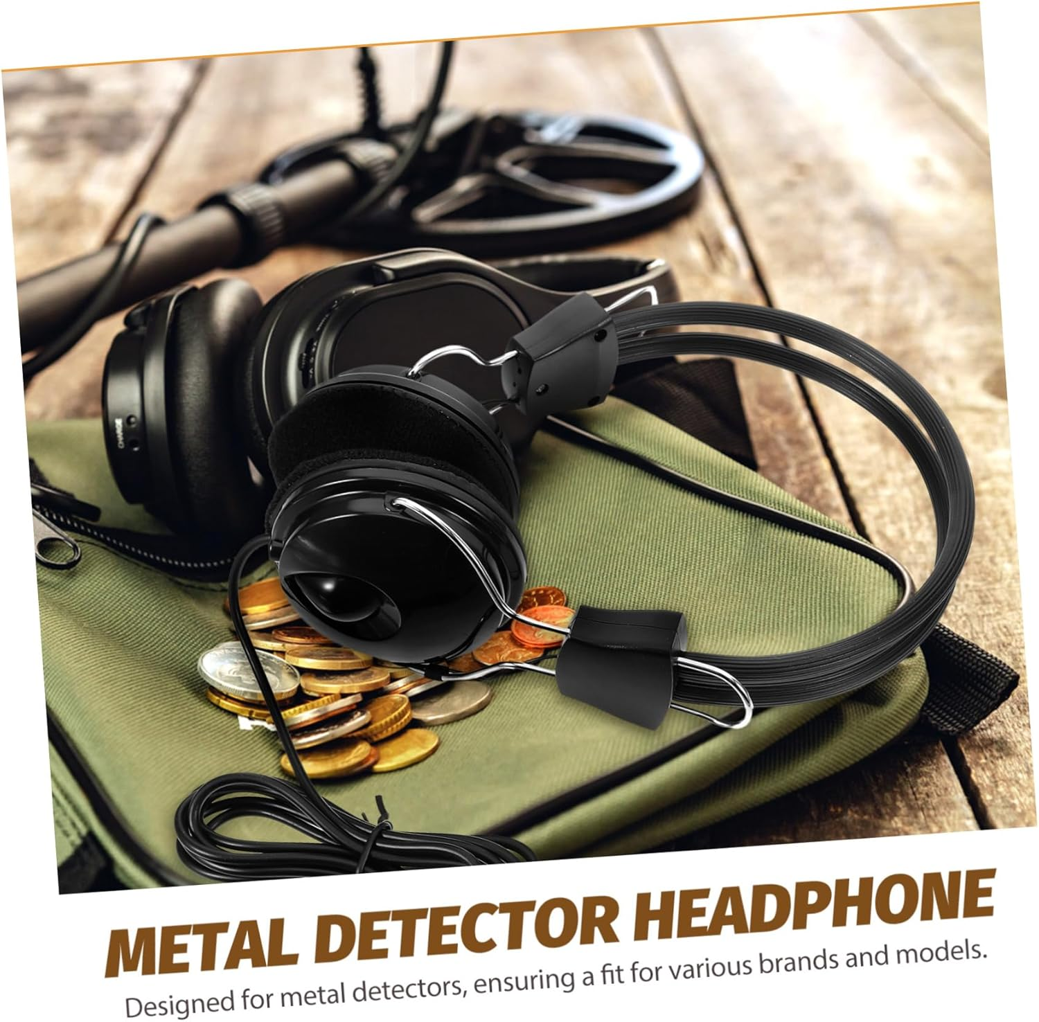 LALAFINA Metal Detector Headphone and Metal Finder Accessory for Gold Search Adjustable Portable Detecting Headset Compatible with Treasure-Hunting Devices High Precision Audio for Outdoor