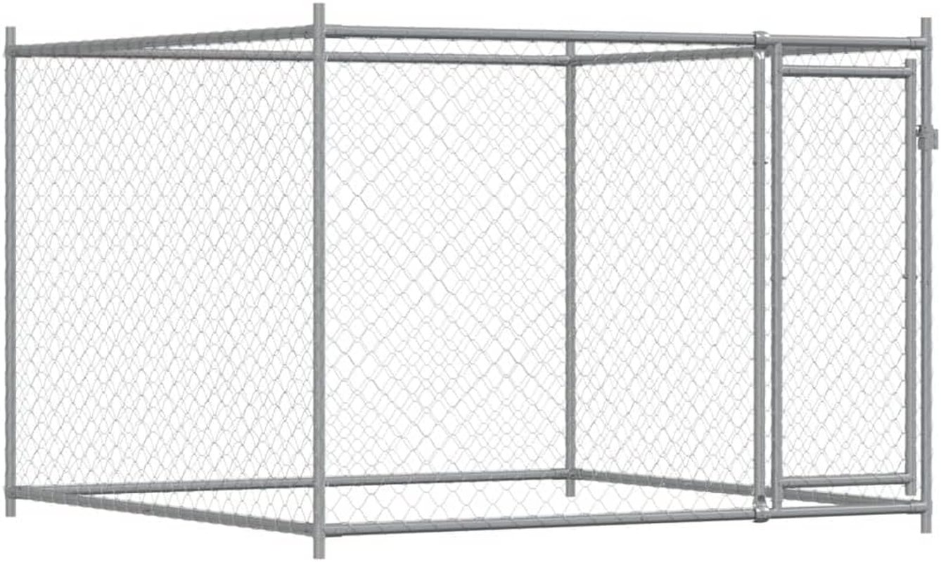 Dog Cage Grey 6X2X1.5M Galvanised Steel Safe Comfortable Space Outdoor image number 1
