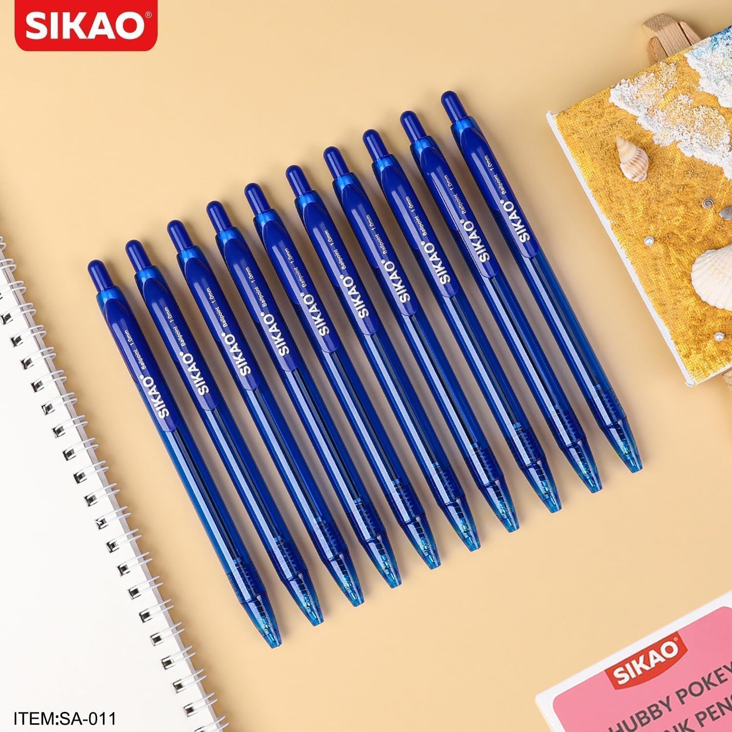 Sikao Black Gel Pens Comfy Grip Retractable Gel Ink Pens, Rollerball Click Journal Pen Fine Point 0.7 Smooth Writing for Office School Work Bulk Pens Box of 60 Pack image number 4