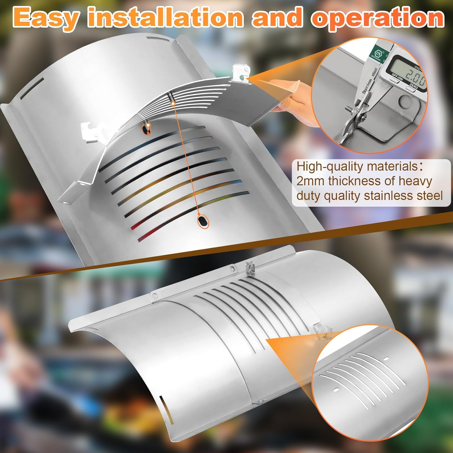 Flame Broiler Kit for Pit Boss Smoker Grill PB820 PB850 PB820D3 Series, Flame Broiler Slide Cover and Bottom Kit with Two Side Adjusting Handle, Pit Boss Smoker Grill Replacement Parts image number 1