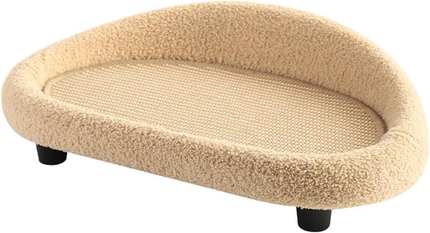 AIMALL 19.7 Inch Cat Scratching Board and Sofa - Integrated Sisal Cat Claw Pad with Comfortable Velvet Nest, Scratch-Resistant Cat Furniture