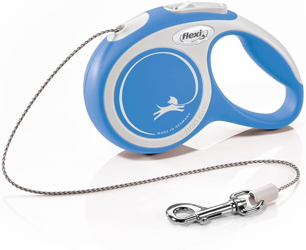 Flexi New Comfort Cord Grey & Blue Extra Small 3M Retractable Dog Leash/Lead for Dogs up to 8Kgs/18Lbs image number 3
