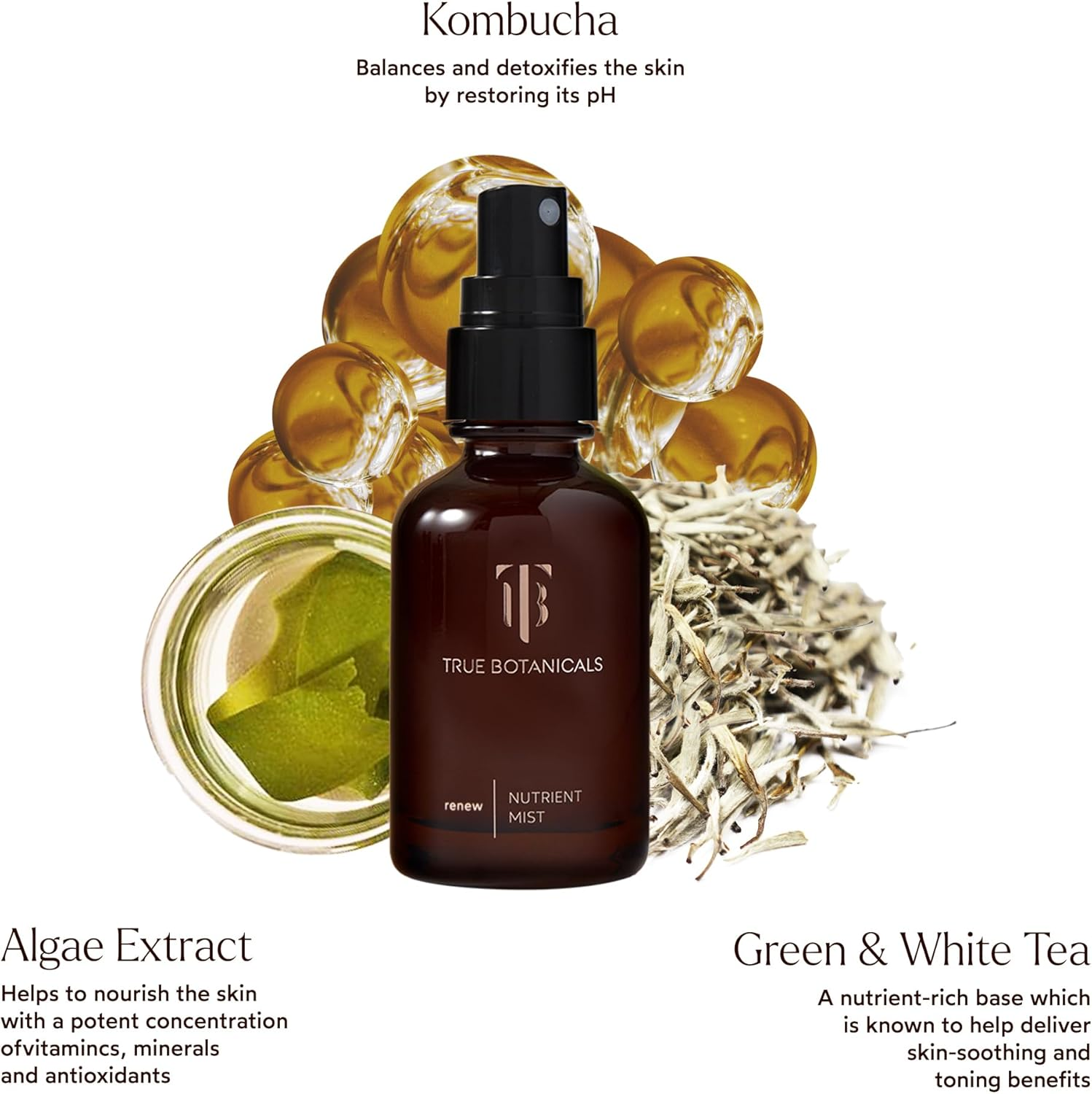 True Botanicals Renew Nutrient Mist | Deeply Hydrates & Refreshes on the Go |Dermatologist Tested, Non-Toxic, Hypoallergenic, Vegan, MADESAFE Certfied | (1.7 Oz | 50 Ml) image number 2