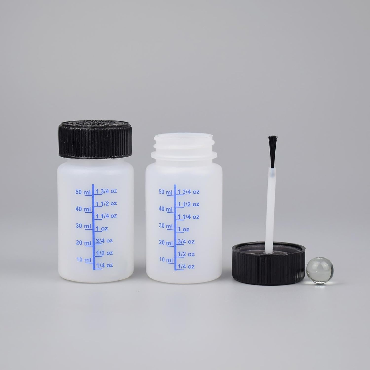 10Pcs Empty Touch up Paint Bottle Leftover Paint Container with Paint Mixing Balls 60Ml Touchup Paint Bottle