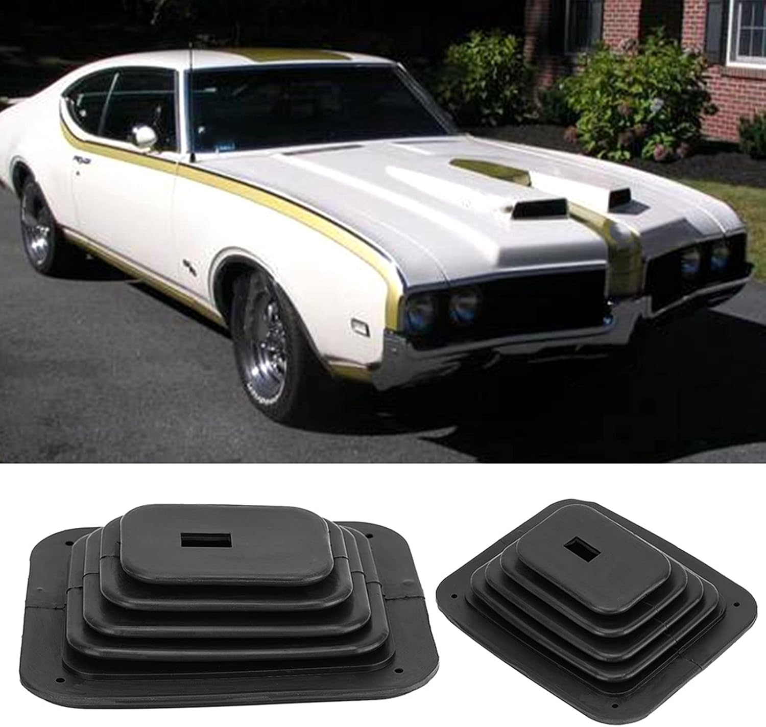 Yduupxe Gear Shift Stick Cover Gear Shift Gaiter Rubber Car Dust Cover Shifter Boot Replacement image number 1