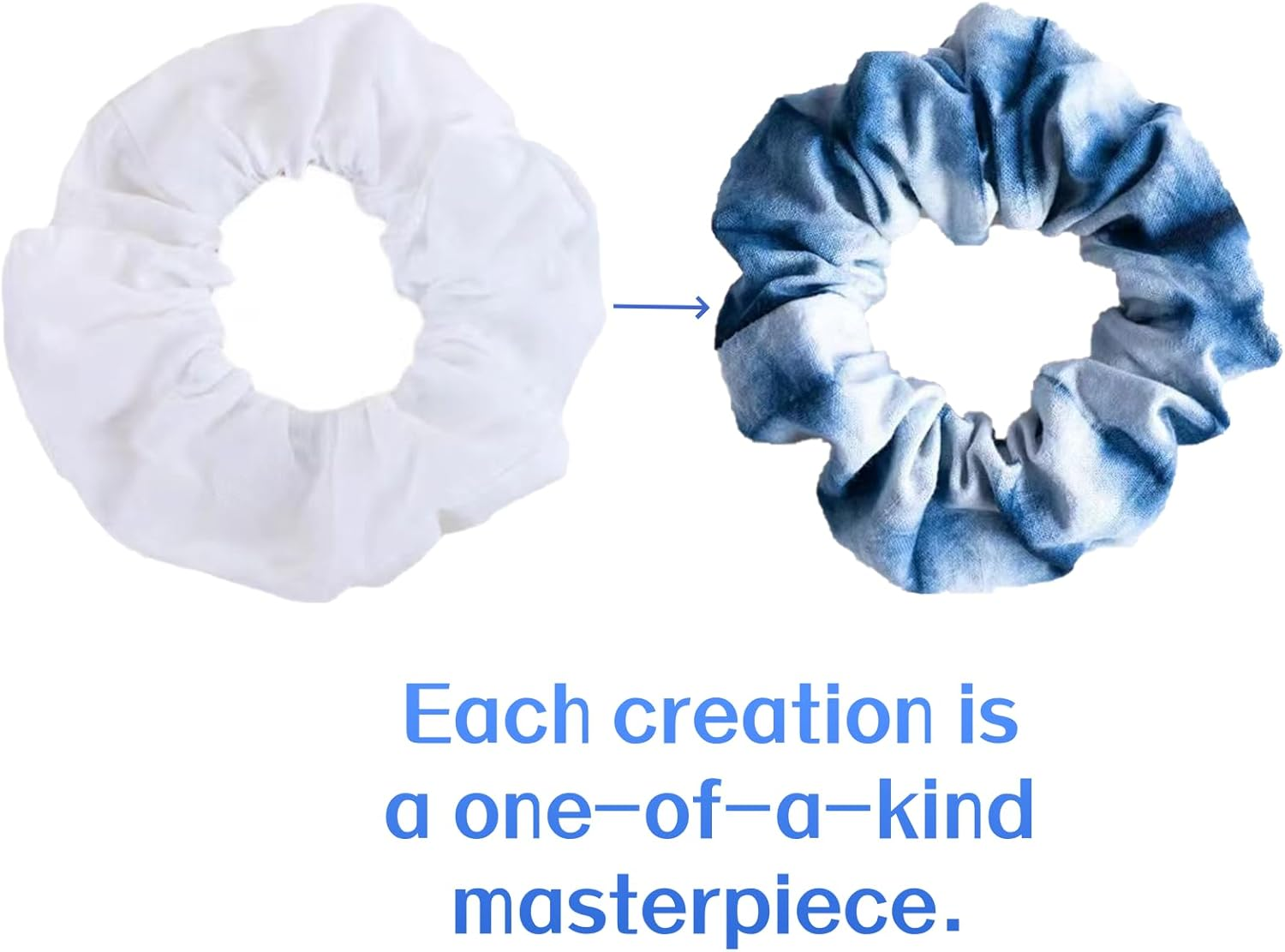 LIANRISES 16Pcs White Scrunchie White Tie Dye Items White Hair Ties Scrunchies for Girls Women Cotton Elastic Party Activities Hair Accessories DIY with 3Pcs Paintbrushes image number 4