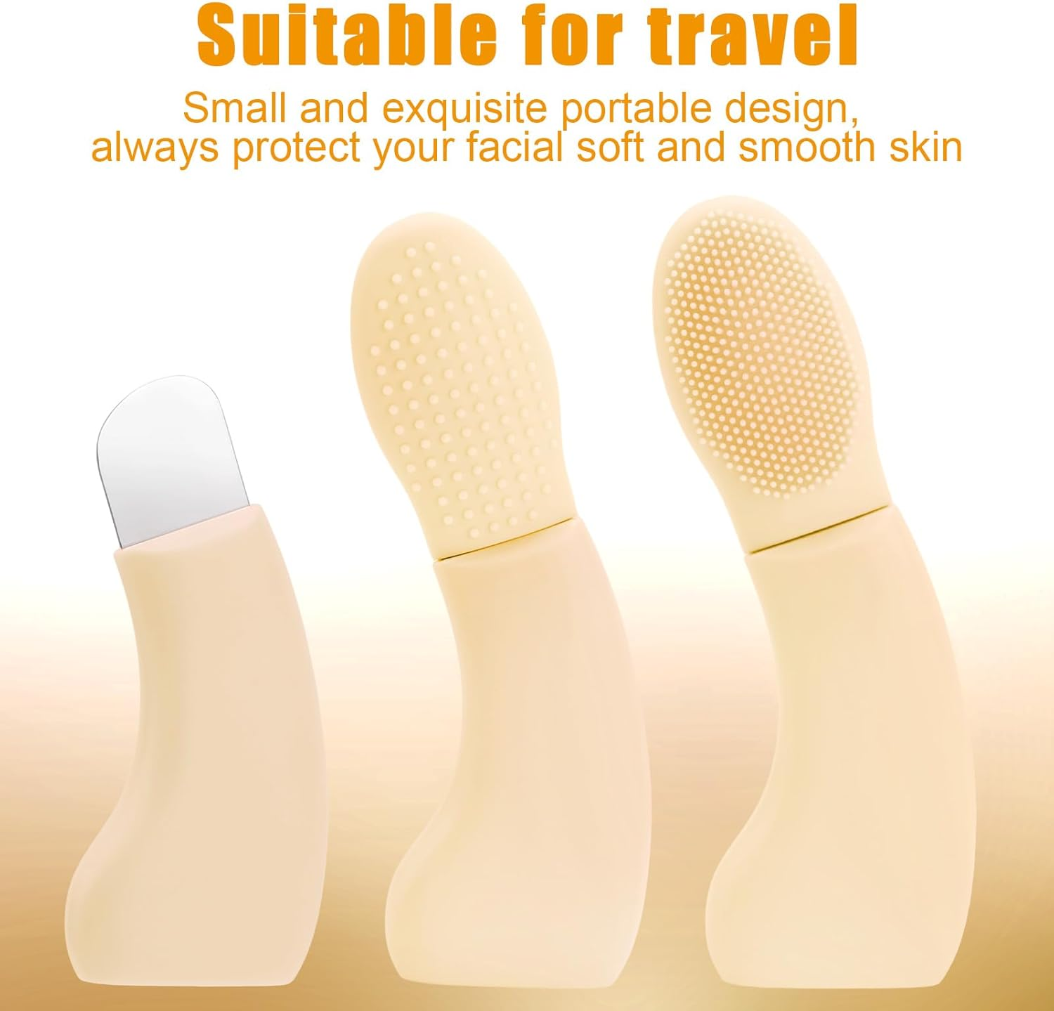 Blackhead Remover Tool, Silicone Stainless Steel Black Head Remover for Nose Deep Clean Blackhead Extractor Face Scraper Tool for Women (Yellow)