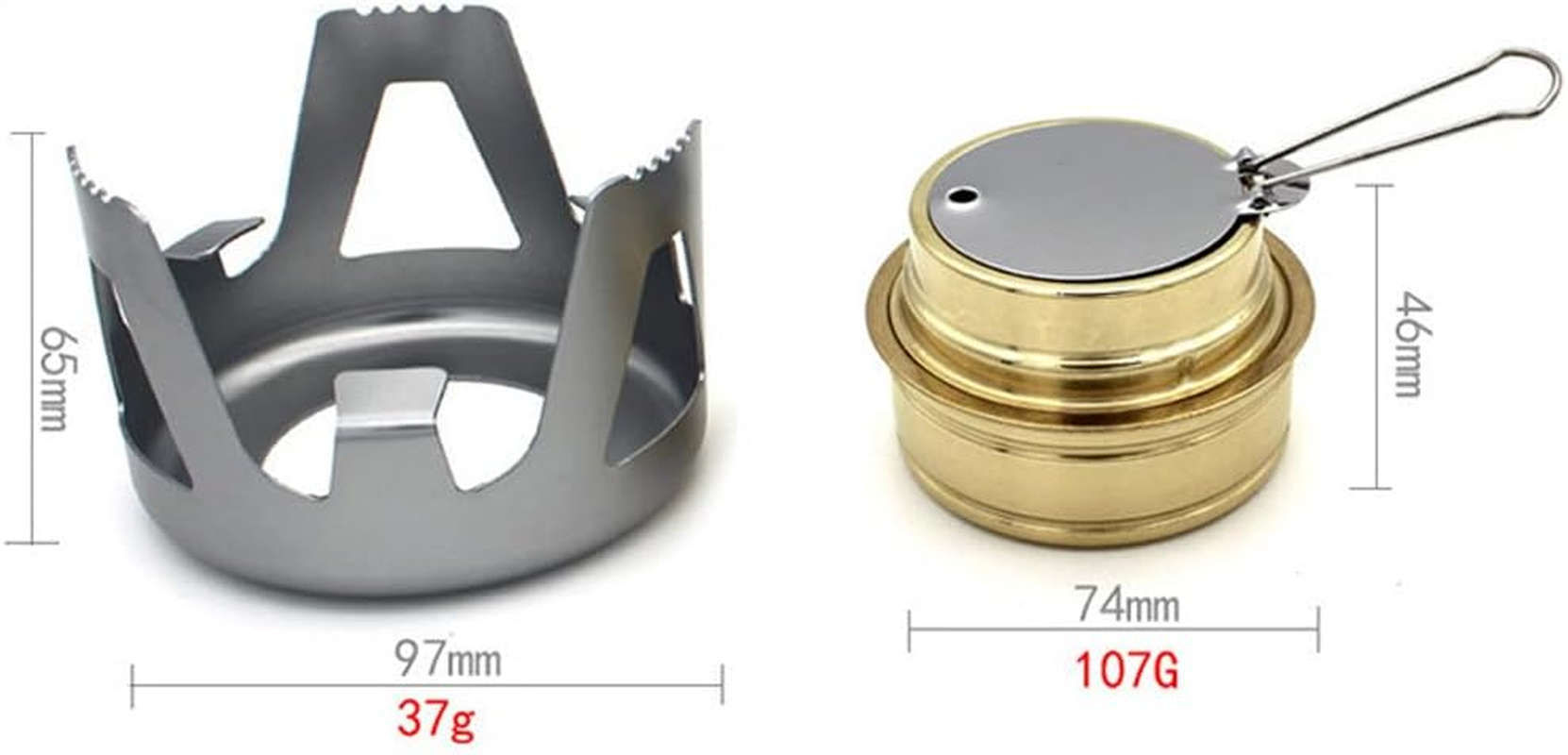 Copper Alloy Portable Mini Ultra-Light Spirit Burner Alcohol Stoves Outdoor Camping Hiking Stoves Furnace