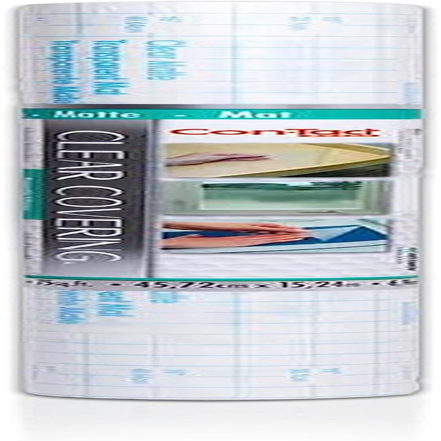 Con-Tact Brand Clear Cover Adhesive Covering, Clear, 18" X 50 Ft, Matte