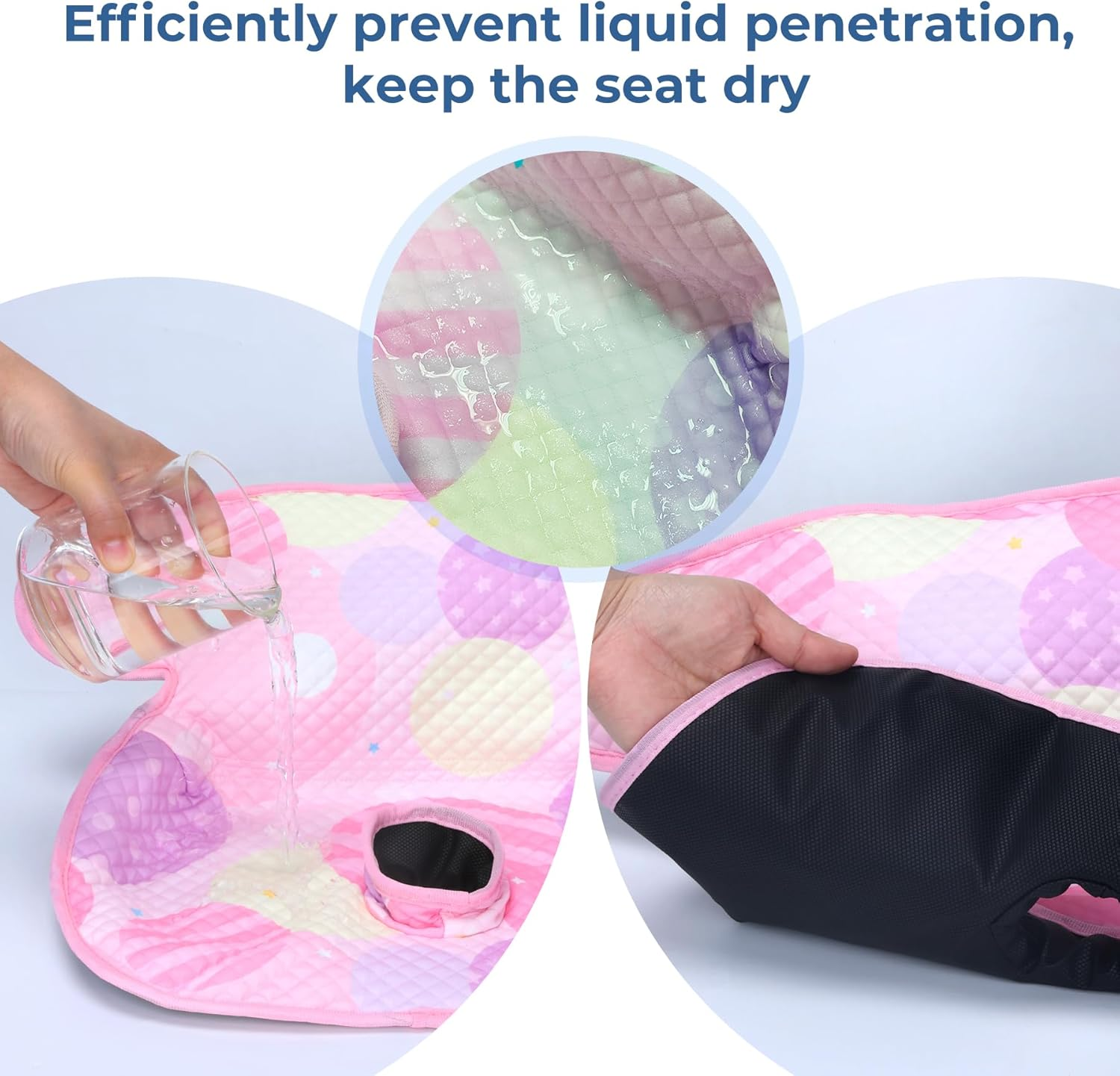 COOLBEBE Car Seat Protector for Potty Training, 2 Pack Dry Waterproof Car Seat Liner Toilet Training for Baby Infant Toddler, Piddle Pads Cover Car Seat Pad for Strollers & Carseat (Pink,2Pc)