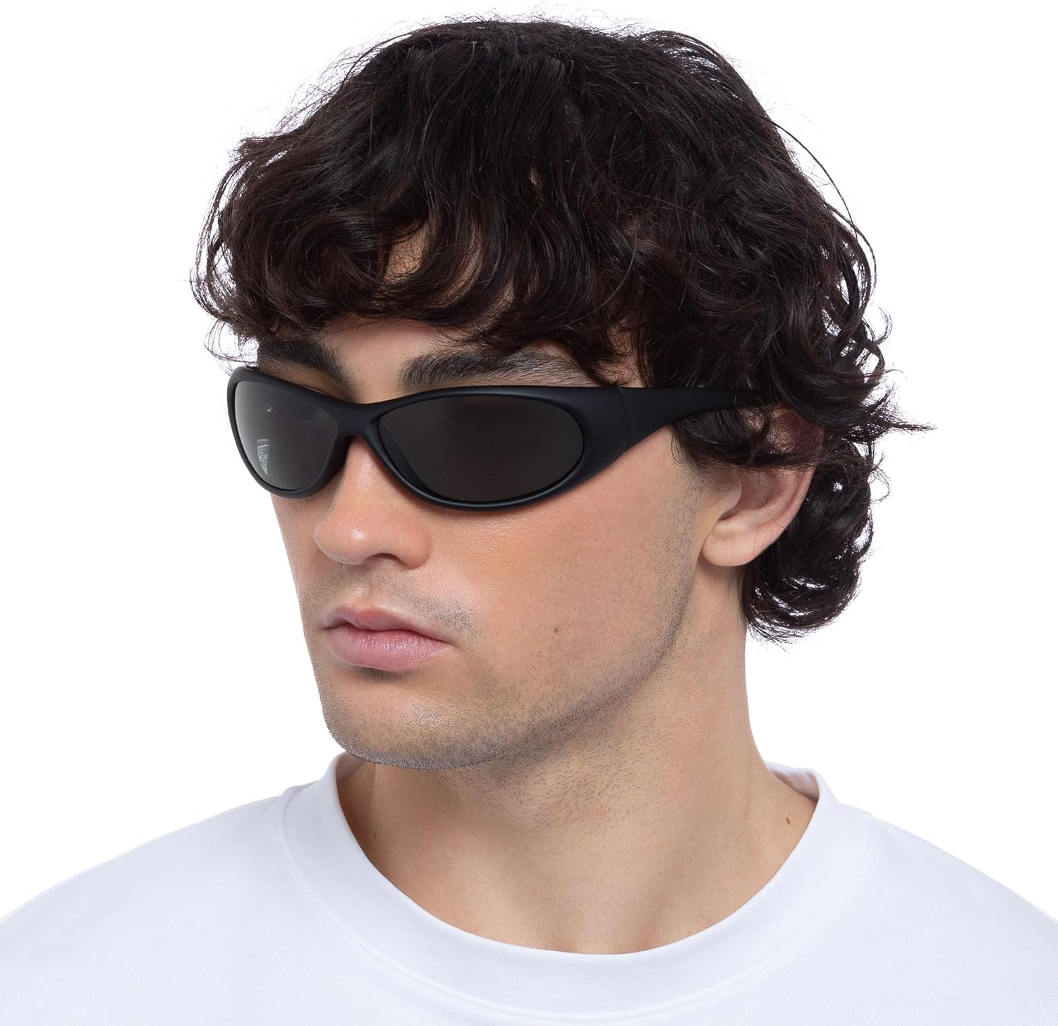 Cancer Council Male Logan 2048L-K Black Rubber Wrap Sunglasses image number 6