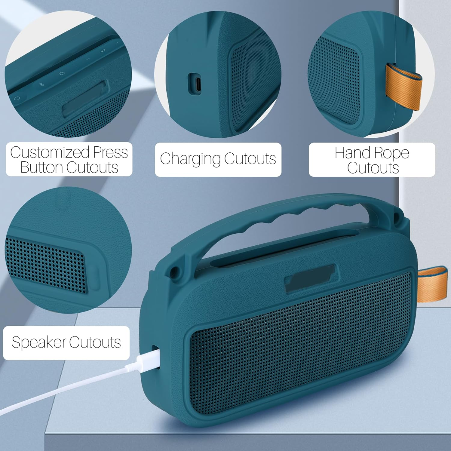 Lebakort 2Nd Gen Silicone Cover Compatible with Bose Soundlink Flex 2Nd Gen/Bose Soundlink Flex Portable Speaker (Twilight Blue Cover) image number 3