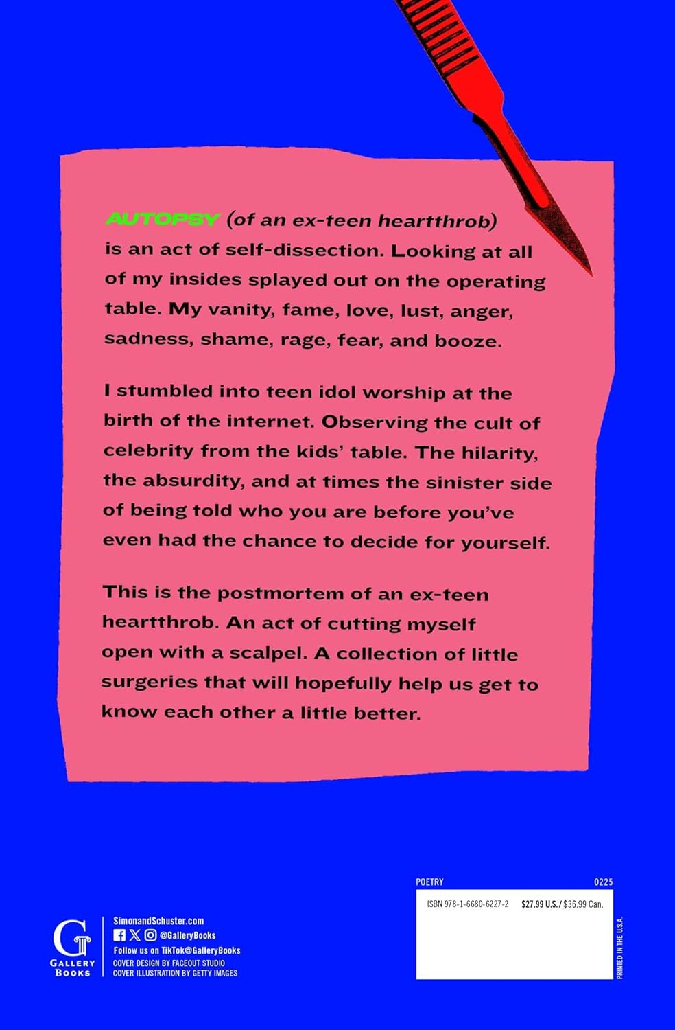 Autopsy (Of an Ex-Teen Heartthrob): (Poems of Rage, Love, Sex, and Sadness)