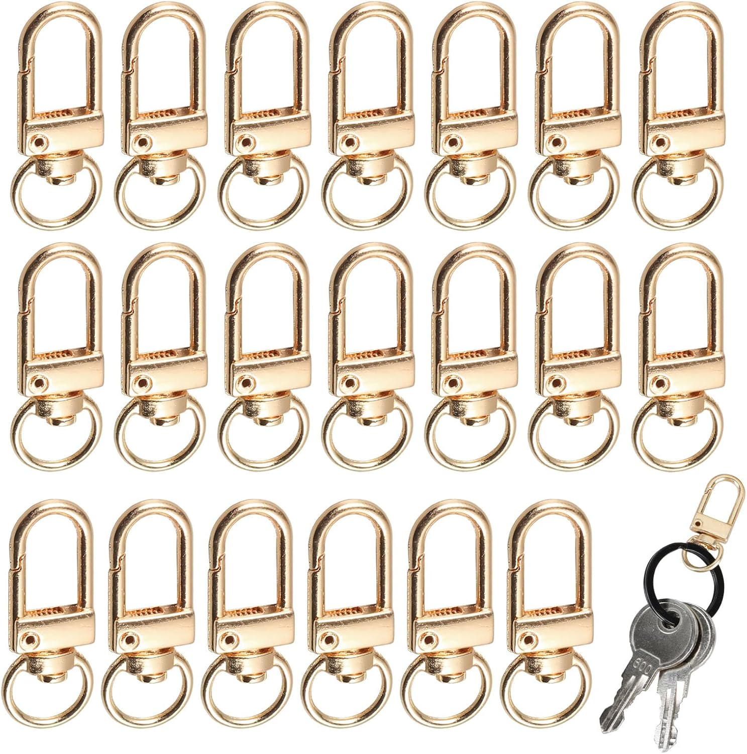 Hand Strap Mobile Phone, 20 Pieces Zinc Alloy U-Shaped Key Rings with Carabiner Hook, Mobile Phone Loop for Mobile Phone Keys, Pockets, Mobile Phone Chain, Short for Women, image number 2