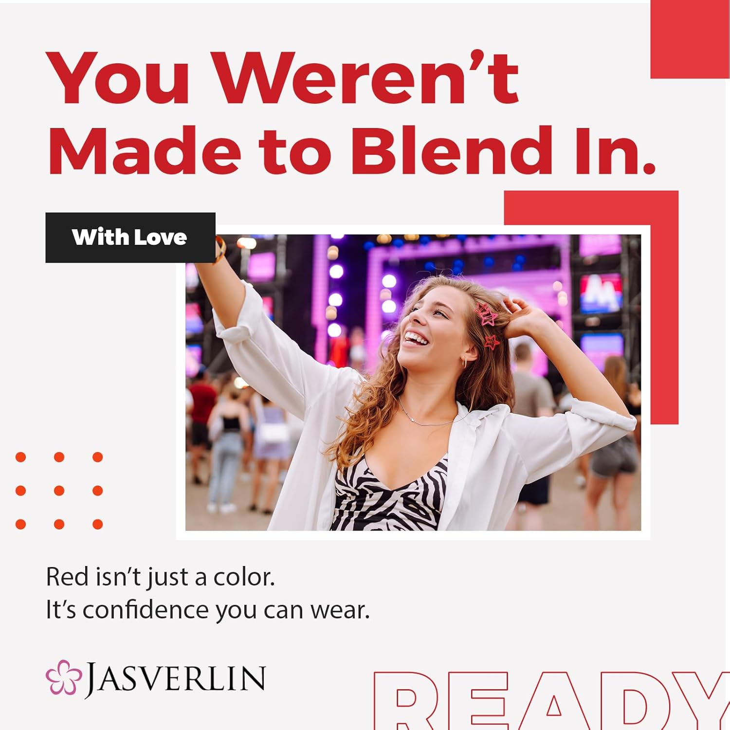 JASVERLIN 36 Pcs Red Star Hair Clips Accessories for Women Girls, Y2K Kawaii Thin Thick Cute Colorful Metal Snap Barrettes for Rave Glitter Hairclips Mixed Sizes image number 5