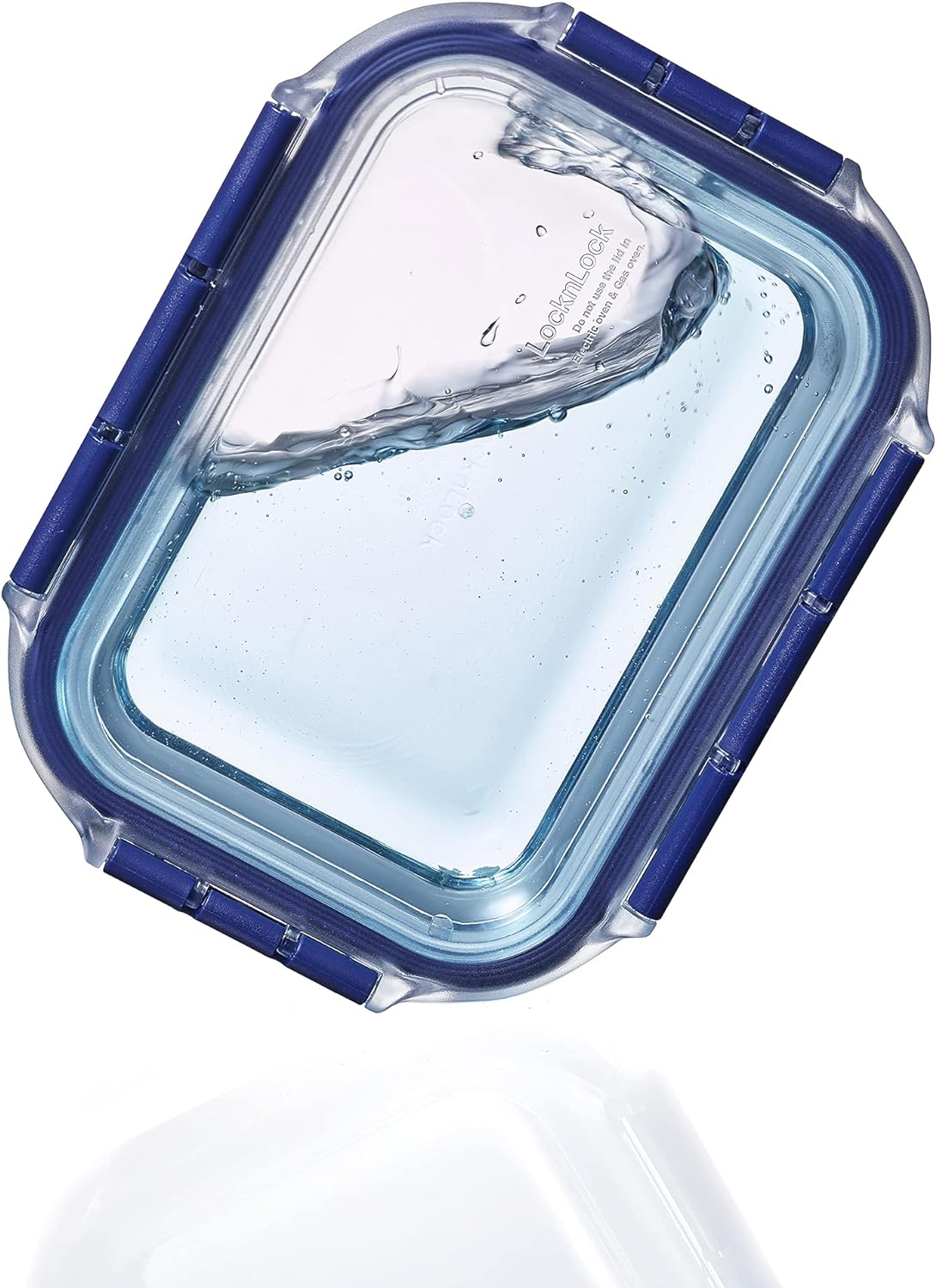 Locknlock Top Class Glass W/ Tritan Lid Rectangular - 630Ml | Durable Borosilicate Glass | Thermal Shock Resistant | Airtight & Leak-Proof | Oven, Microwave & Freezer Safe | 4-Side Locking System image number 2