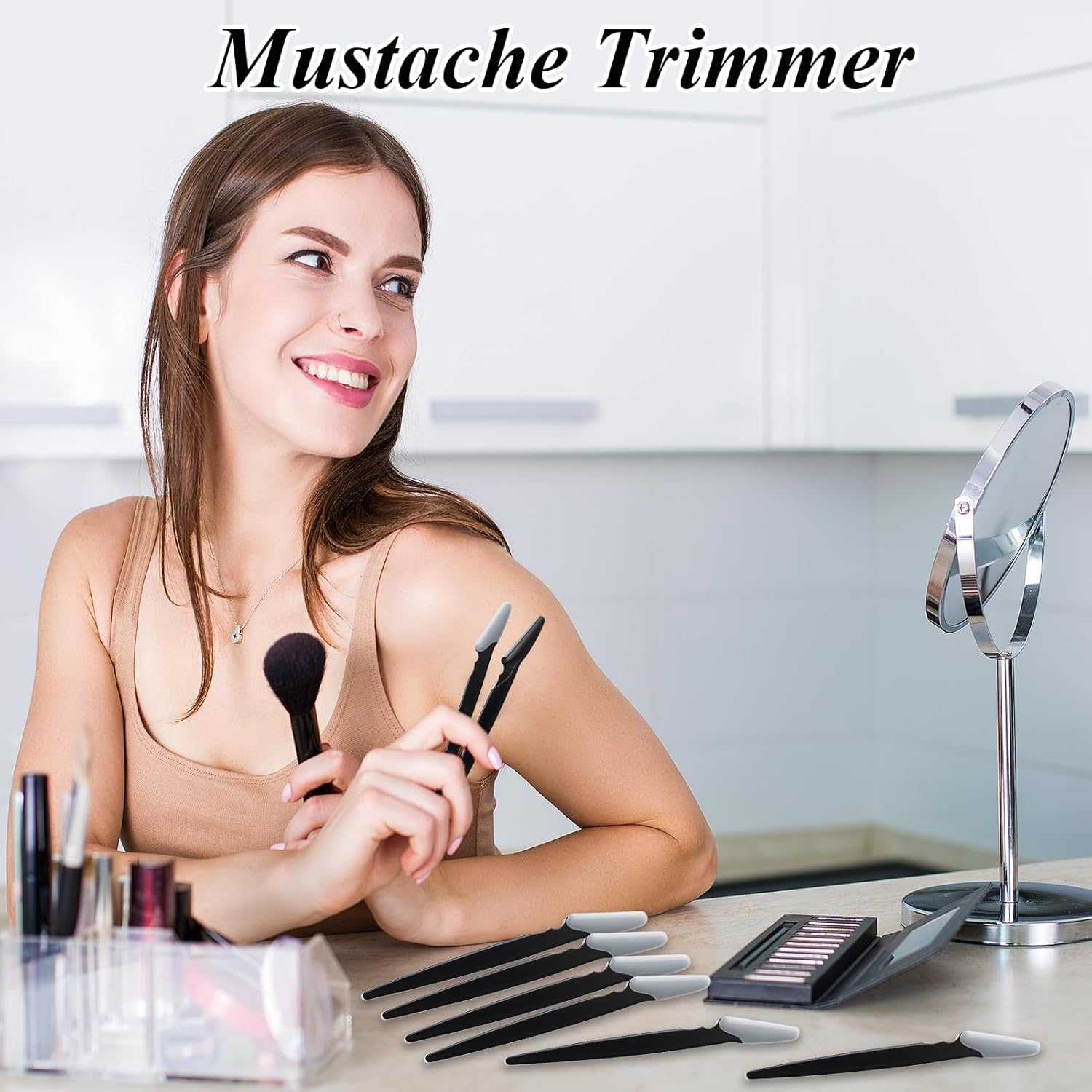 24 Pcs Eyebrow Razor & Face Shaver Set - Premium Dermaplaning Tool for Women & Men | Multipurpose Facial Hair Removal | Exfoliating Eyebrow Razor with Safety Cover (Black) image number 6