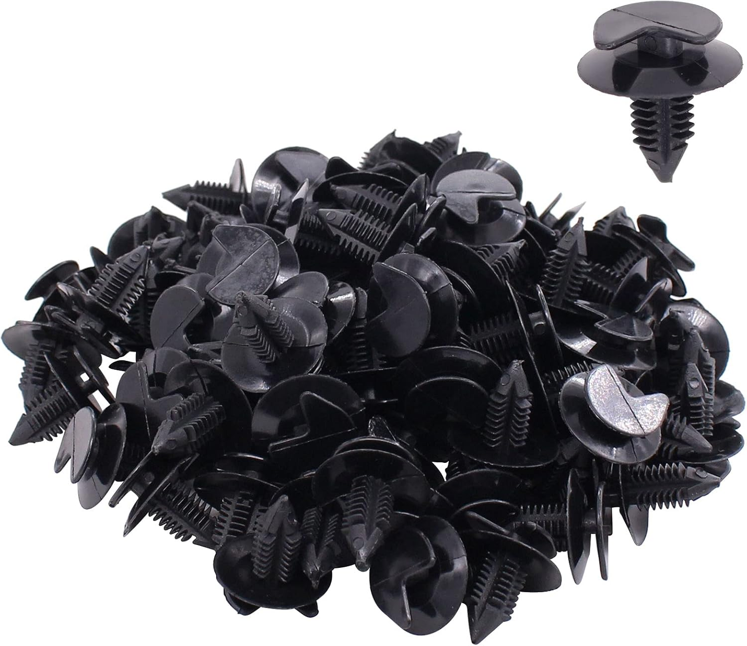 Houyeen Hidden Trim Panel Fixing Clips for VW Transporter T4 T5 Lining Carpet Board Black Pack of 100 image number 3