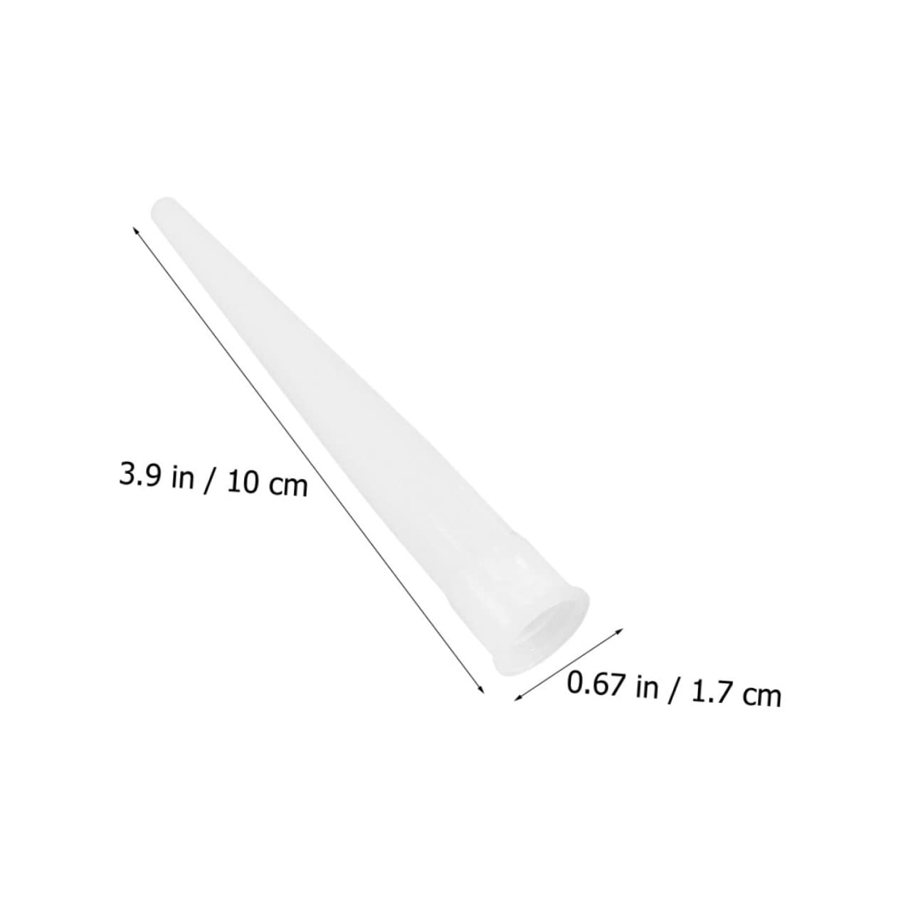 Angoily Caulking Tips, 50PCS Plastic Caulk Tips Extension Nozzle Tip Caulk, Nozzle Caps Tool Extender Reusable Caulking Glue Nozzles Tube Sealants White Tool image number 6