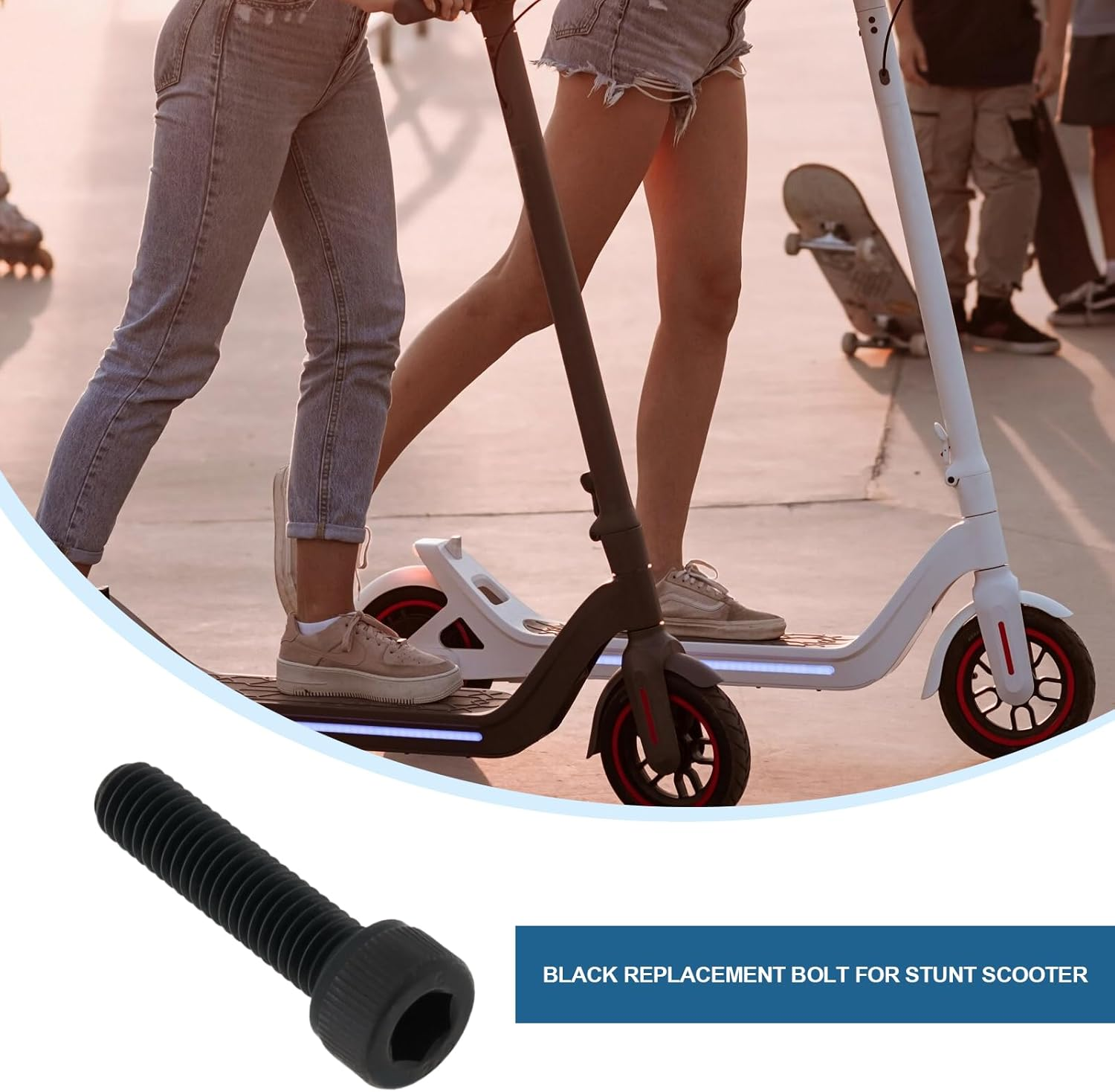 LT Easiyl 8Pcs Replacement Bolts M6X25Mm Metal Hexagon Socket Head Cap Screws Bolts for Stunt Scooter HIC SCS ICS Metric Thread Screws (Black) image number 1