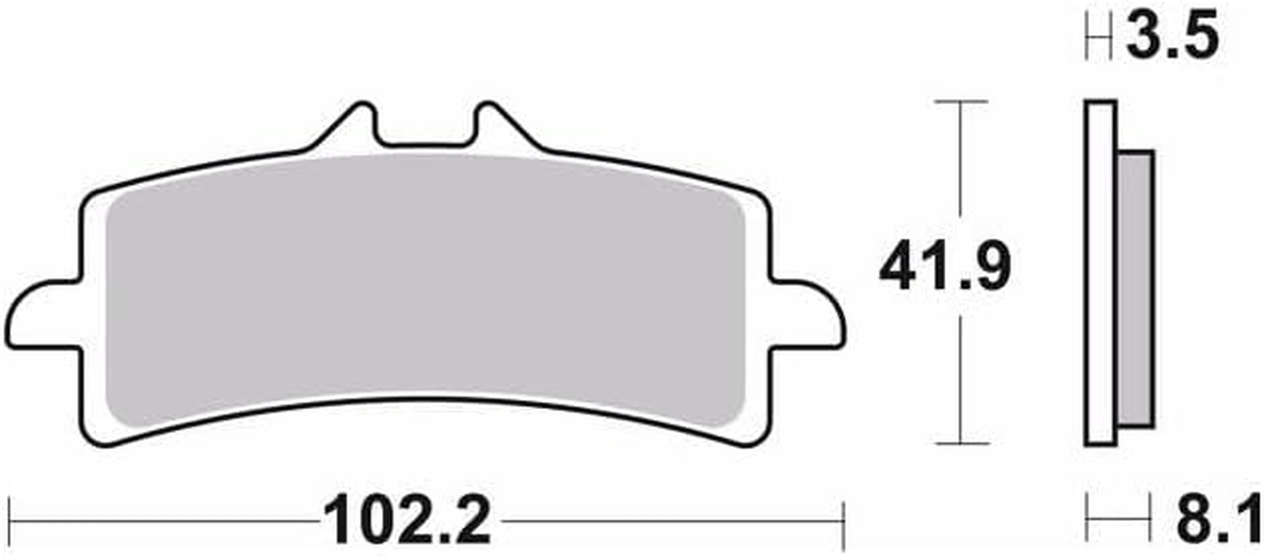 Brembo SERIEORO 07BB37SA Brake Pad SA (SERIEORO) image number 1