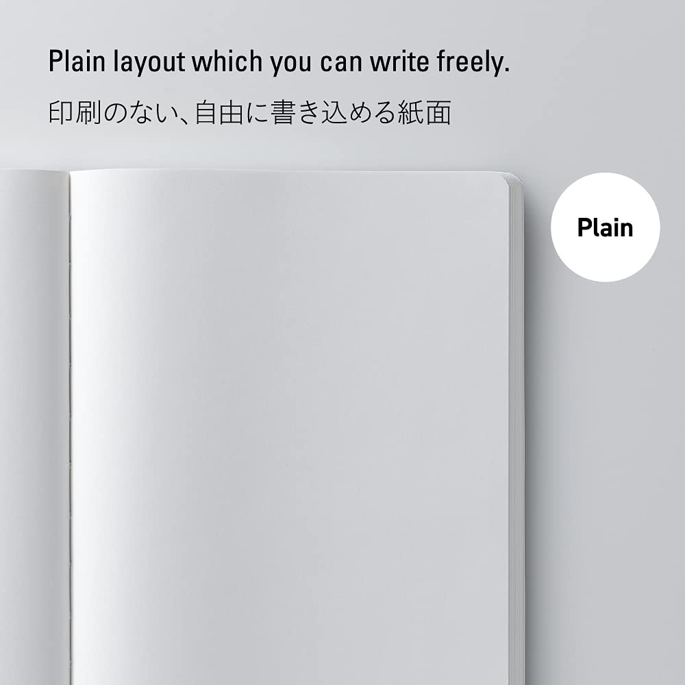 Nitoms STALOGY S4143 Notebook, 1/2 Year Notebook, A5, Plain, Black image number 4