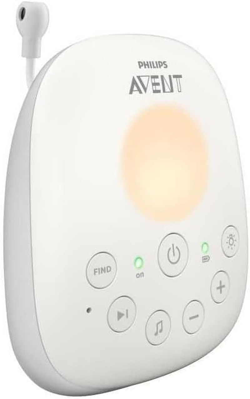 Philips &lrm;Avent Audio Baby Monitor DECT Technology, Eco Mode, Intercom Function, Sleep and Night Songs, Temperature Sensor, Maximum Range, White (Model SCD713/26)