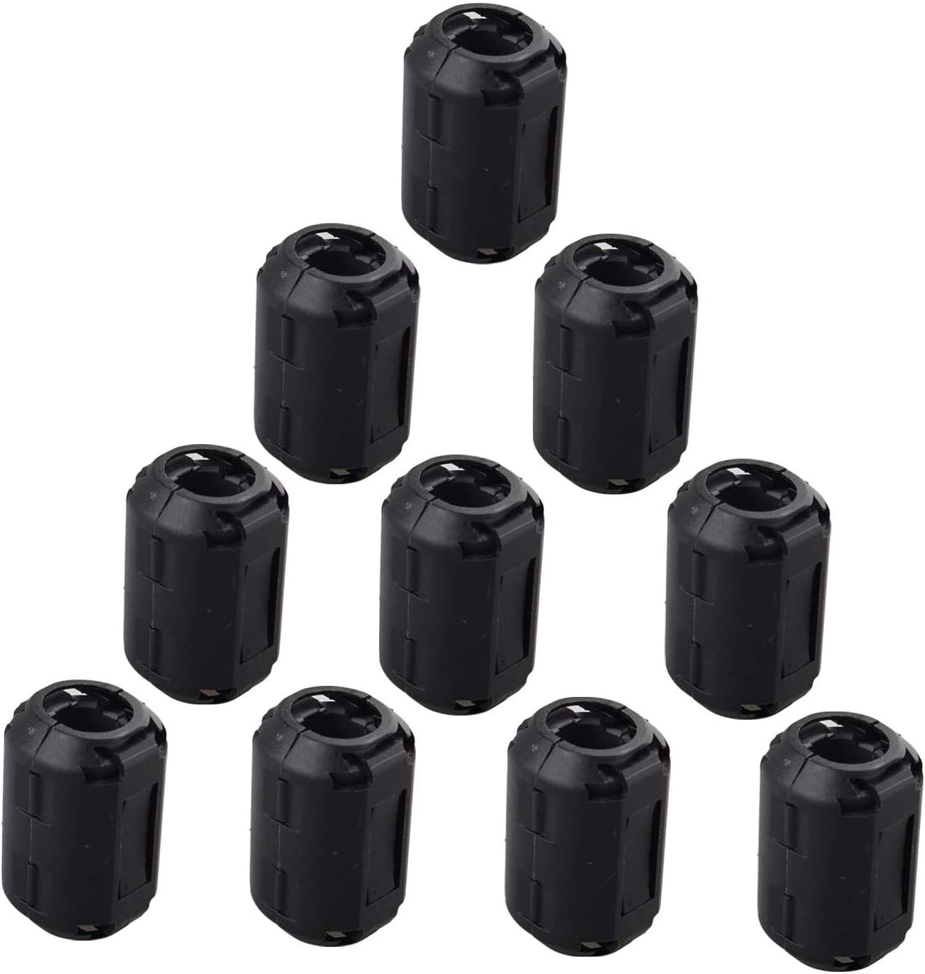 10PCS Noise Filter Cable Ring, Snap on Ferrite Ring Core Anti-Interference Bead Choke Ring Cord RFI EMI Noise Suppressor High-Frequency Filter with 13Mm Inner Diameter Ferrite Cable Clip Black image number 1