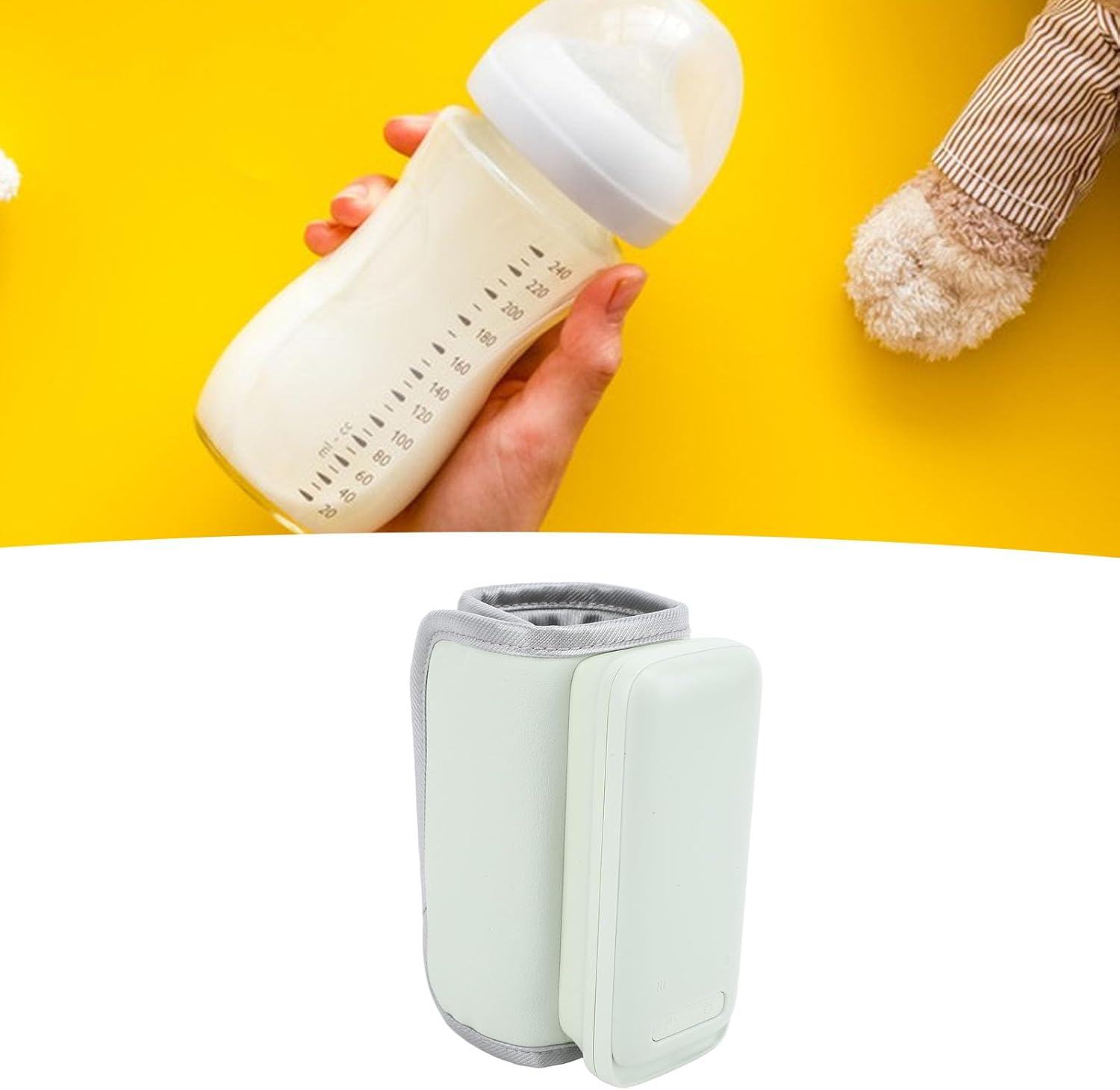 Rechargeable Travel Bottle Warmer for Baby - 6000Mah, Fast Precise Temperature Control, Long Lasting Portable Warming on the Go image number 6