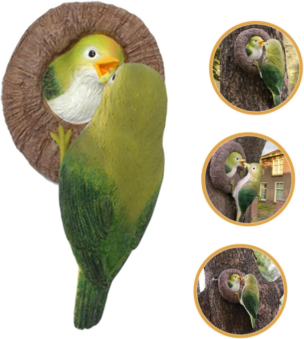 CAXUSD Hanging Bird Statue Pendant for Outdoor Garden Decor Adorable Bird Ornament for Tree Decoration Cute Bird Figure for Courtyard and Garden Accessories image number 1