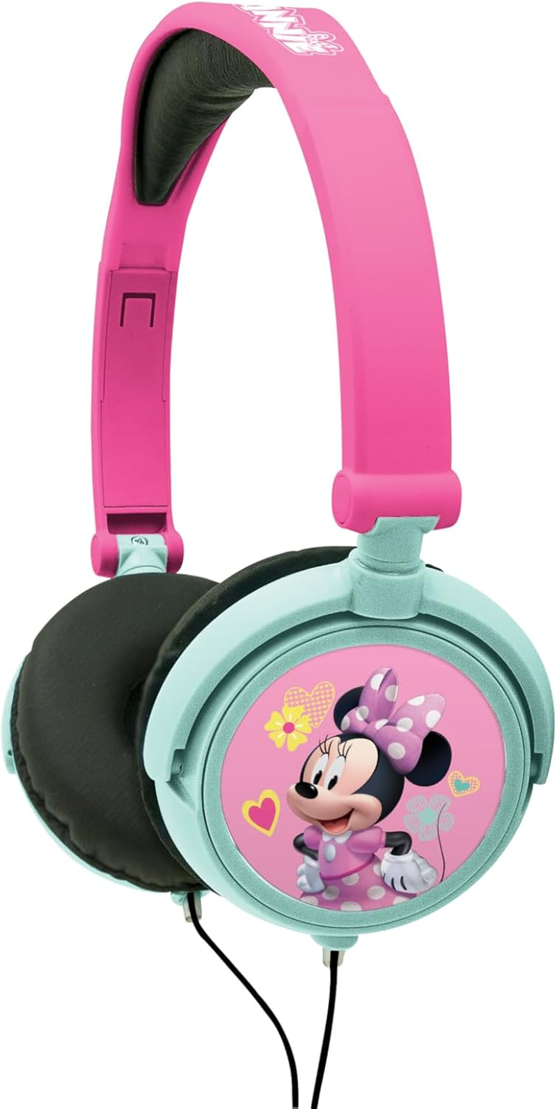 LEXIBOOK Disney Minnie Daisy Stereo Headphone, Kids Safe, Foldable and Adjustable, Pink/Green, HP010MNLXB image number 1