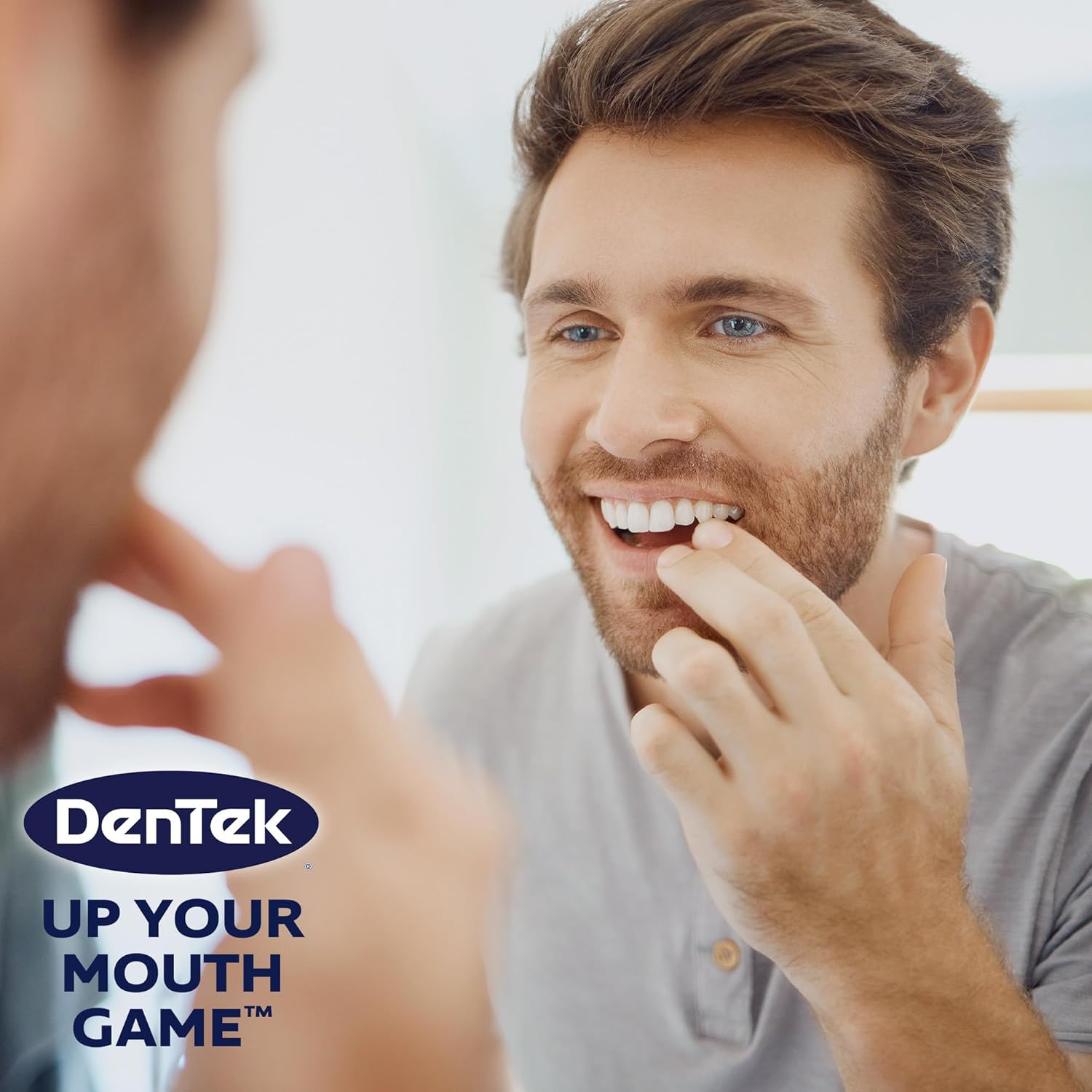 Dentek Cross Flosser Floss Picks, X-Shaped Floss Hugs Teeth, 75 Count image number 1