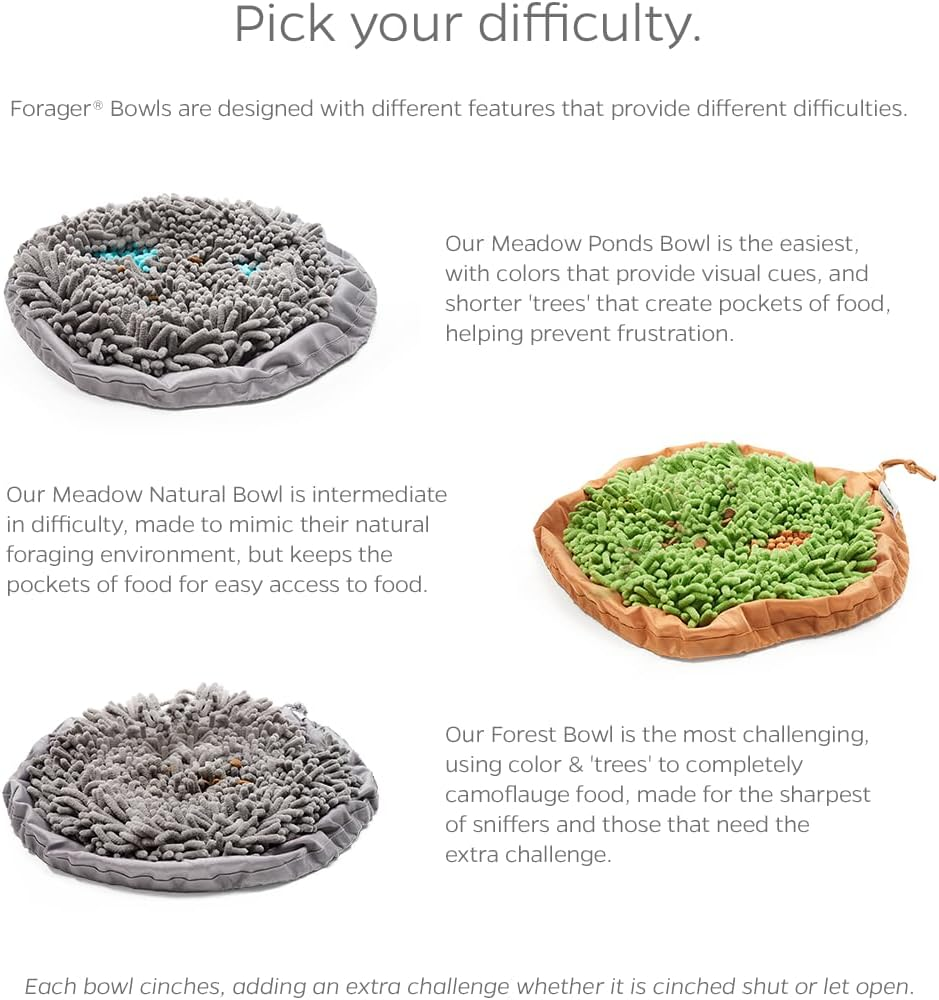Pet Parents&reg; Forager&trade; Bowls, Slow Feeder Dog Bowls with Softsnout&trade; & Non-Slip Backing Technology, Dog Feeder Mat & Snuffle Mat for Large Dogs and Small Dogs (Forest Modern Grey) image number 6