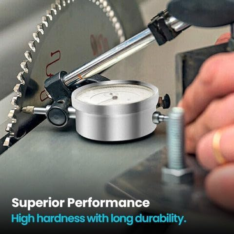 EZONEDEAL Dial Indicator with Magnetic Base Holder Fine Adjustable Long Arm 0-1" Tester Gage Gauge 0.001" Magnetic Base & 22 Point Precision Inspection Set image number 3