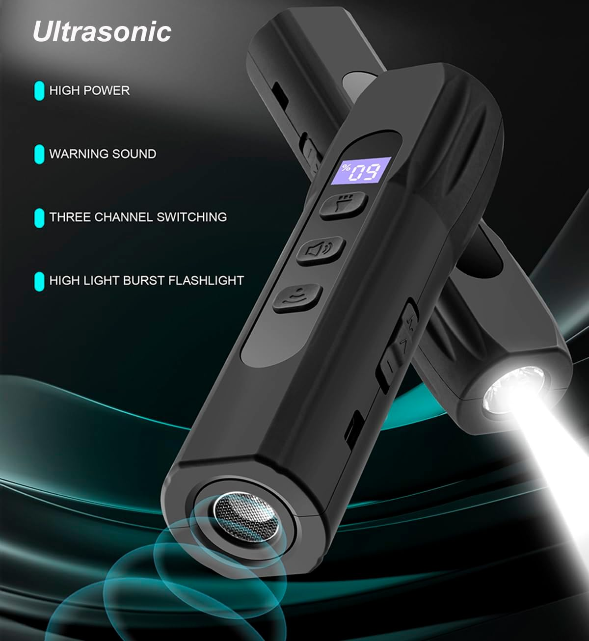 Lancoon Ultrasonic Dog Repeller with LED Light Handheld anti Barking Device Behavior Training 3 Frequencies Long Lasting Beeping Button for Dogs Indoor Outdoor image number 3