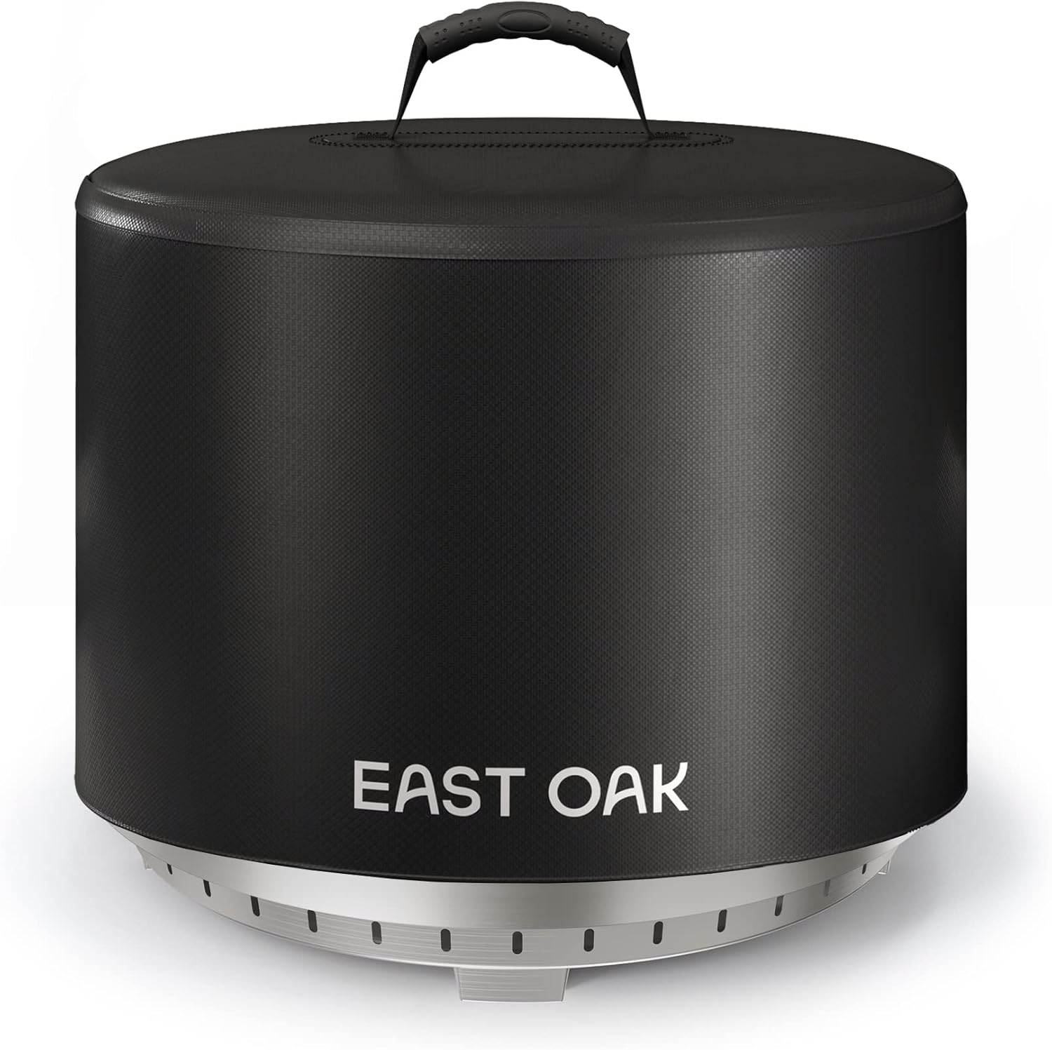 EAST OAK 21'' Fire Pit Cover for Outdoor Smokeless Firepit, 500D Heavy Duty Fabric Bonfire Pit Accessories for Camping, Waterproof, Dustproof, and All-Weather Resistant, 21.26"Dia X 13.97"H, Black image number 4