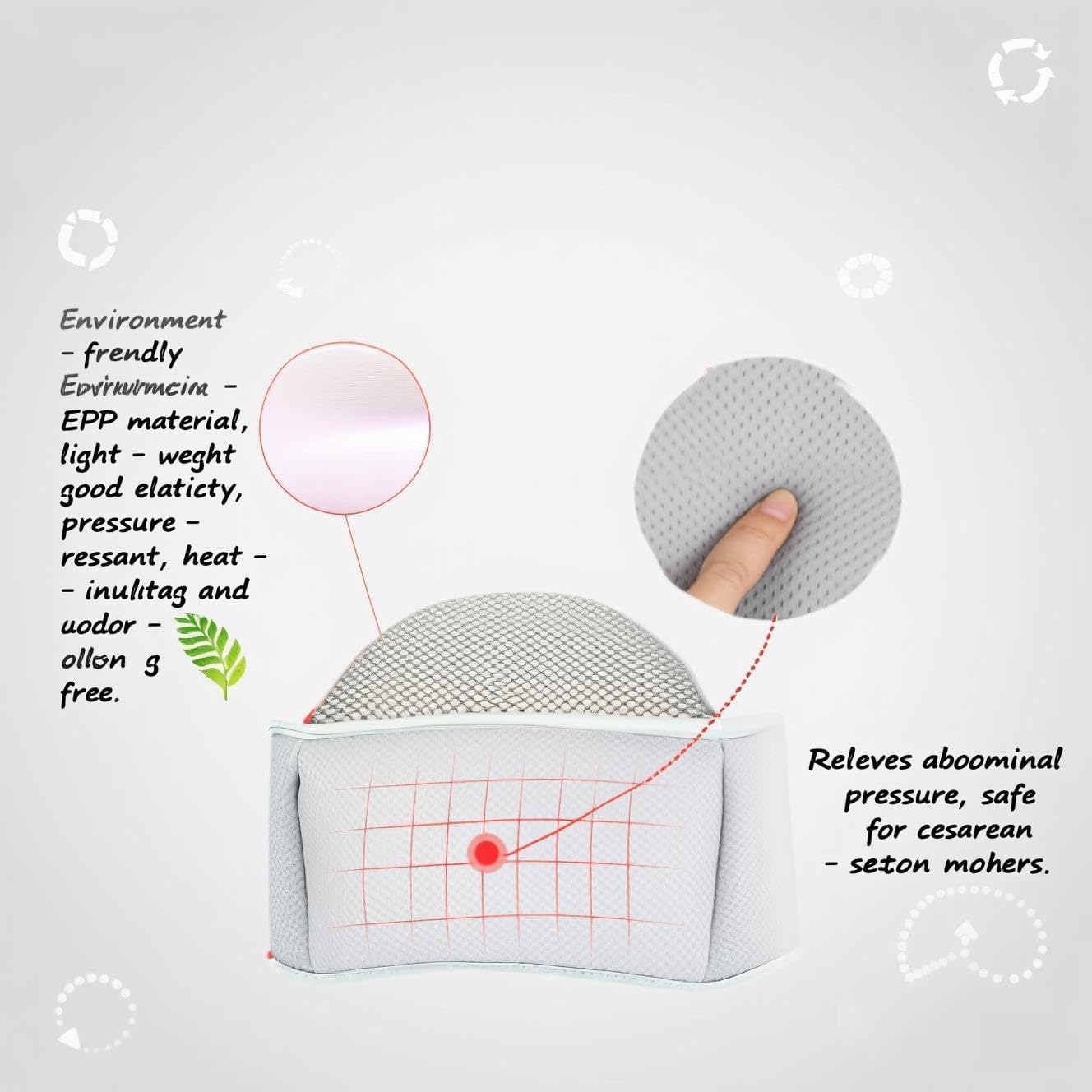 Baby Hip Seat Carrier with Adjustable Waistband & Breathable Mesh, Ergonomic Baby Carrier with Non-Slip Hip Seat, Storage Pocket and Adjustable Straps for Newborns to Toddlers (Leaf) image number 4