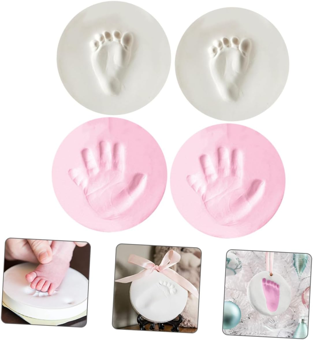 4Pcs Newborn Handprint Footprint Kit Dymadon Gifts Born Memory Handprint Footprint Pad image number 1