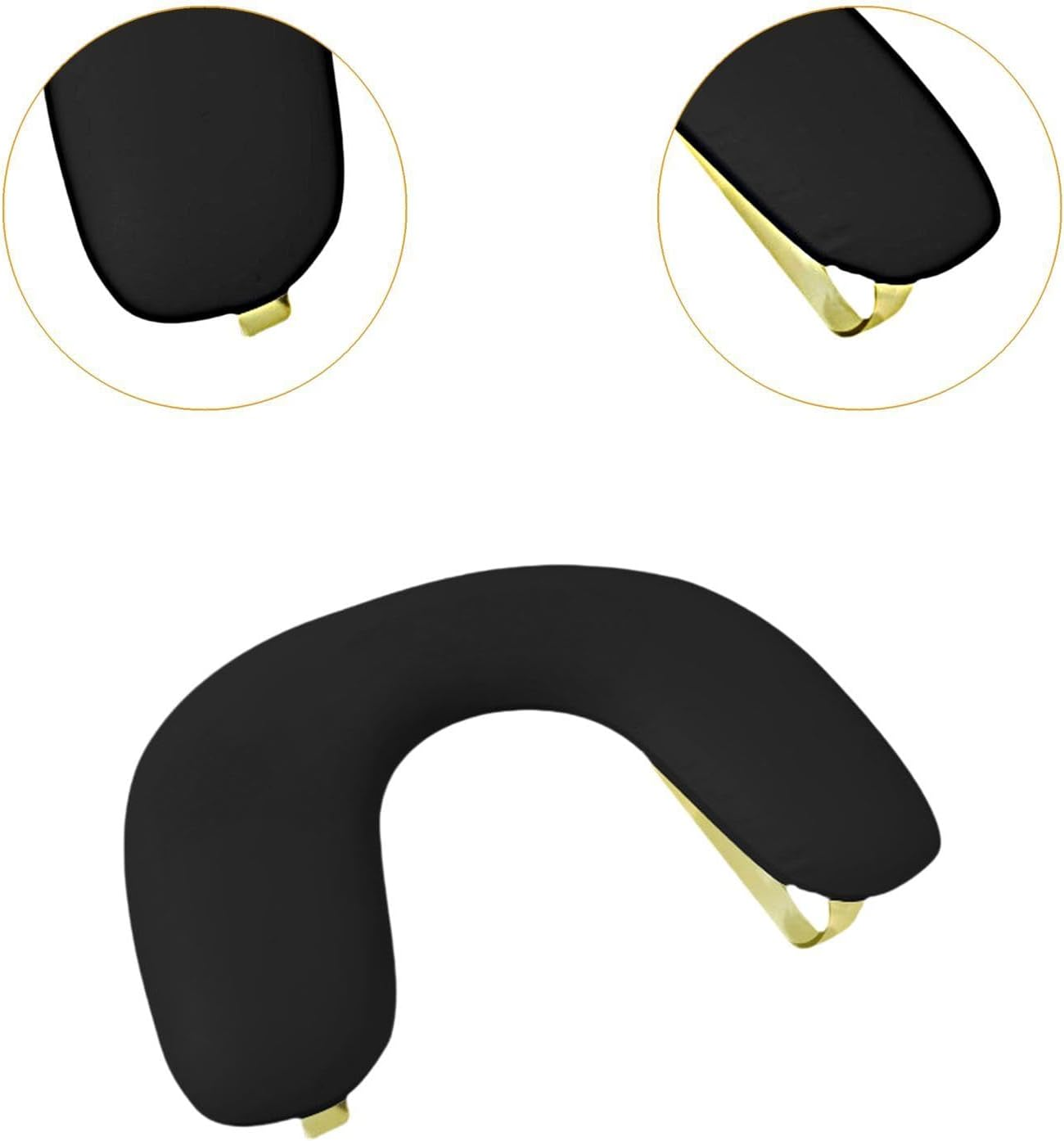 Ysyqkn U Shape Arm Rest Manicure Armrest Tilt Design Nail Arm Rest Stand Non Slip Portable for Home DIY Nail Salon Supplies Table, Black