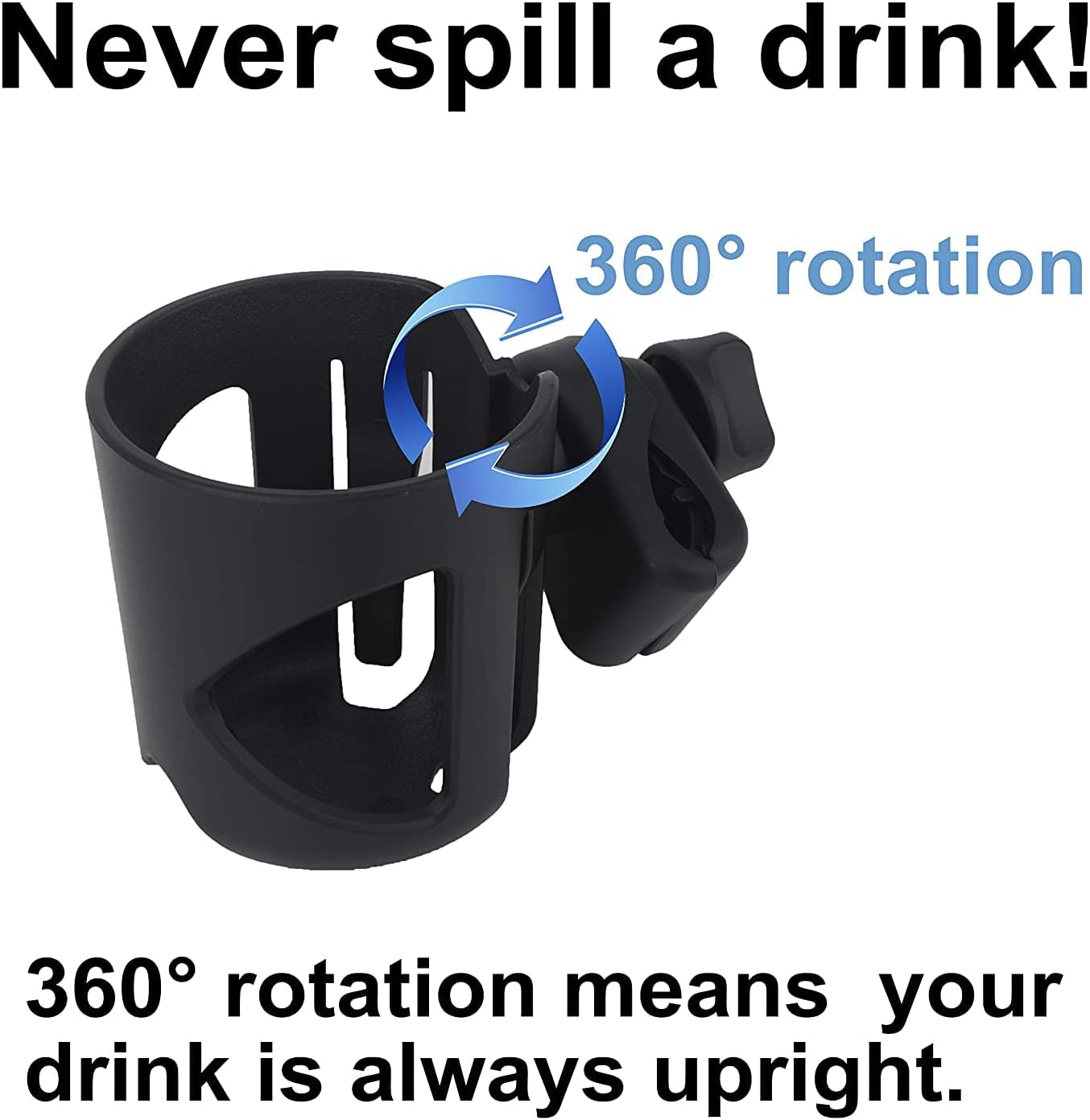 Cup Holder for All Uppababy Strollers - Fits Every Vista, Curz, and Minu Model - Attaches in Seconds - Folds with Stroller - 3.75&rdquo; Diameter Fits Most Cups and Bottles - Uppa Baby Accessories Now image number 3