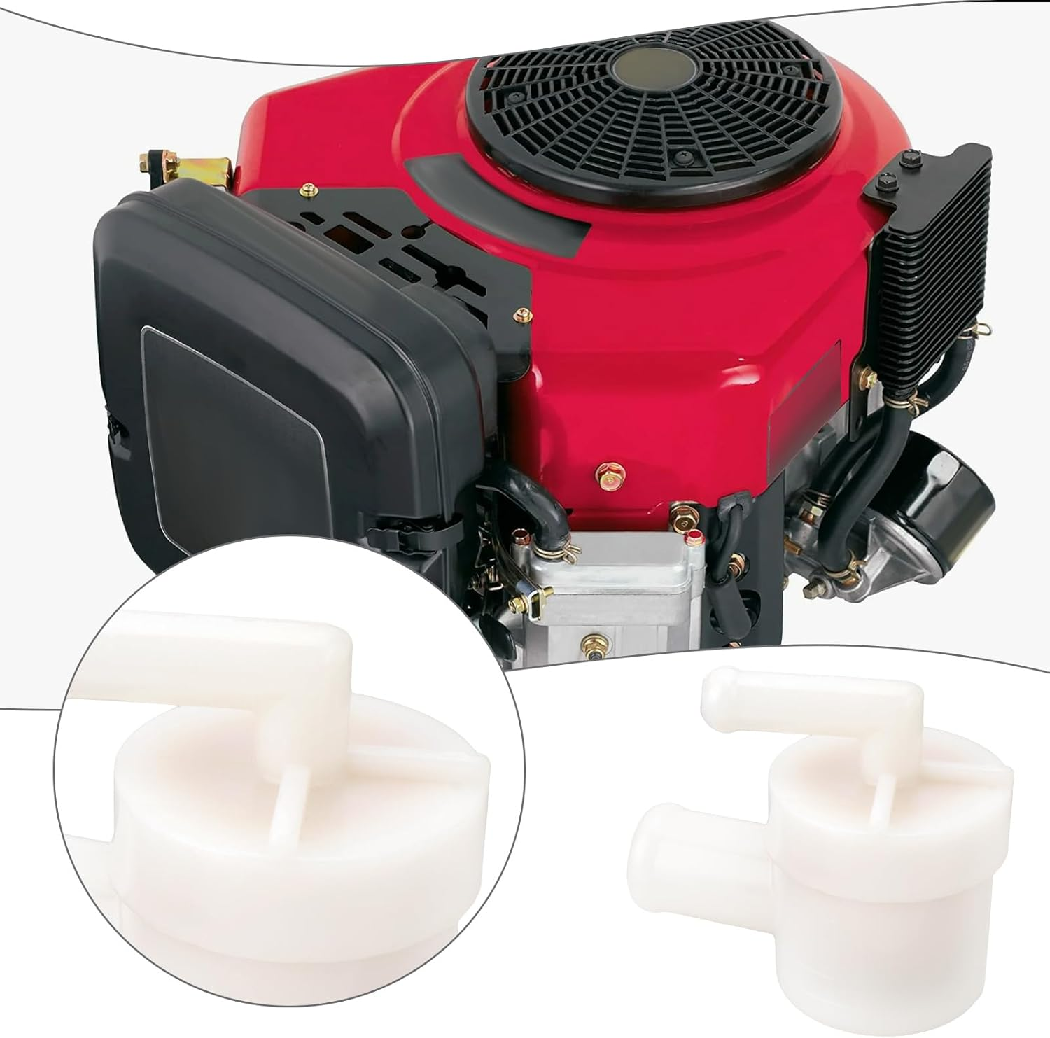 Emagtech 2Pcs Horizontal Engines Fuel Filter Compatible with Briggs & Stratton 808116S Compatible with Vanguard Twins White image number 4