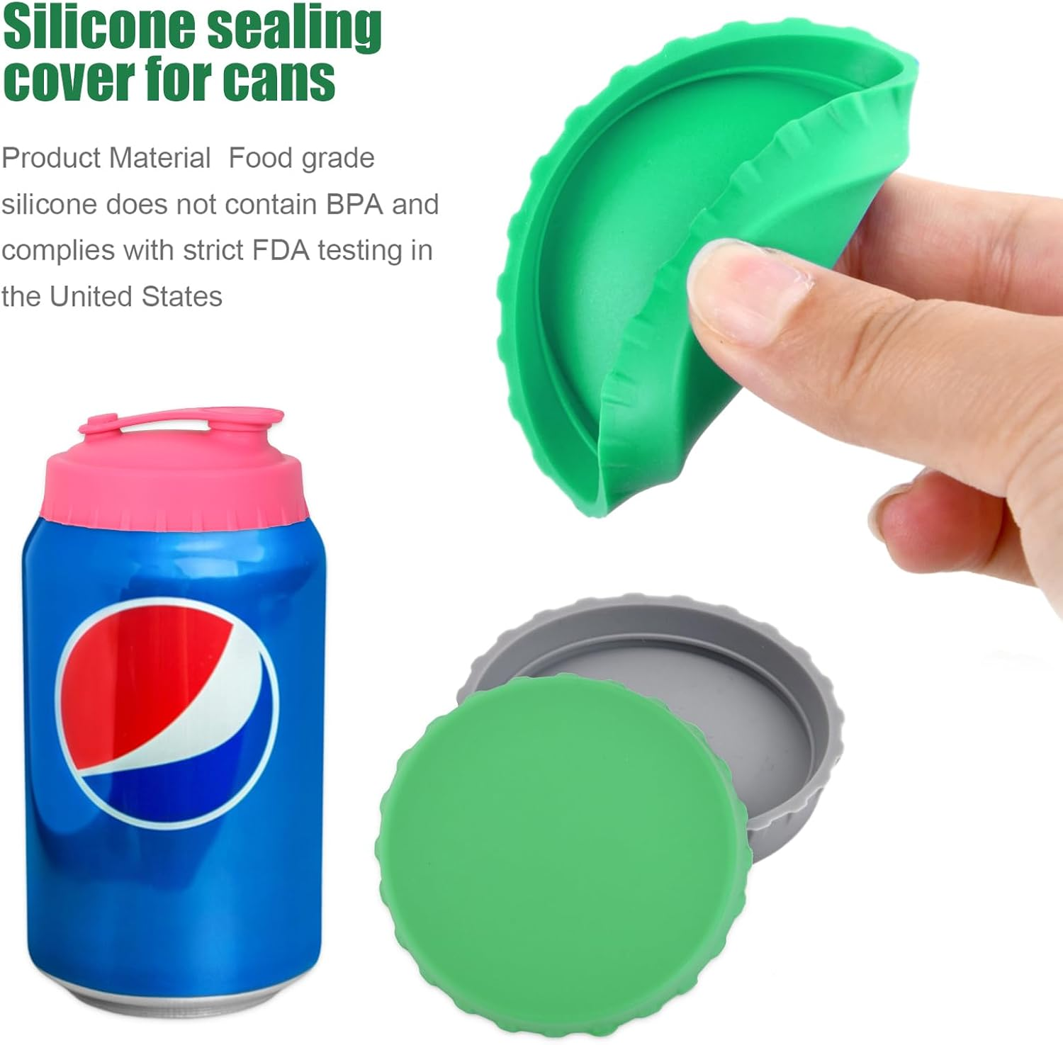 6 Pcs Silicone Can Lid Covers, 2 Styles Can Protector Lid, Dust-Proof and Leak-Proof Silicone Can Cover, Reusable Silicone Sealer Cap, Silicone Can Stopper for Standard Soda, Beer, Cola Cans(6 Colors)