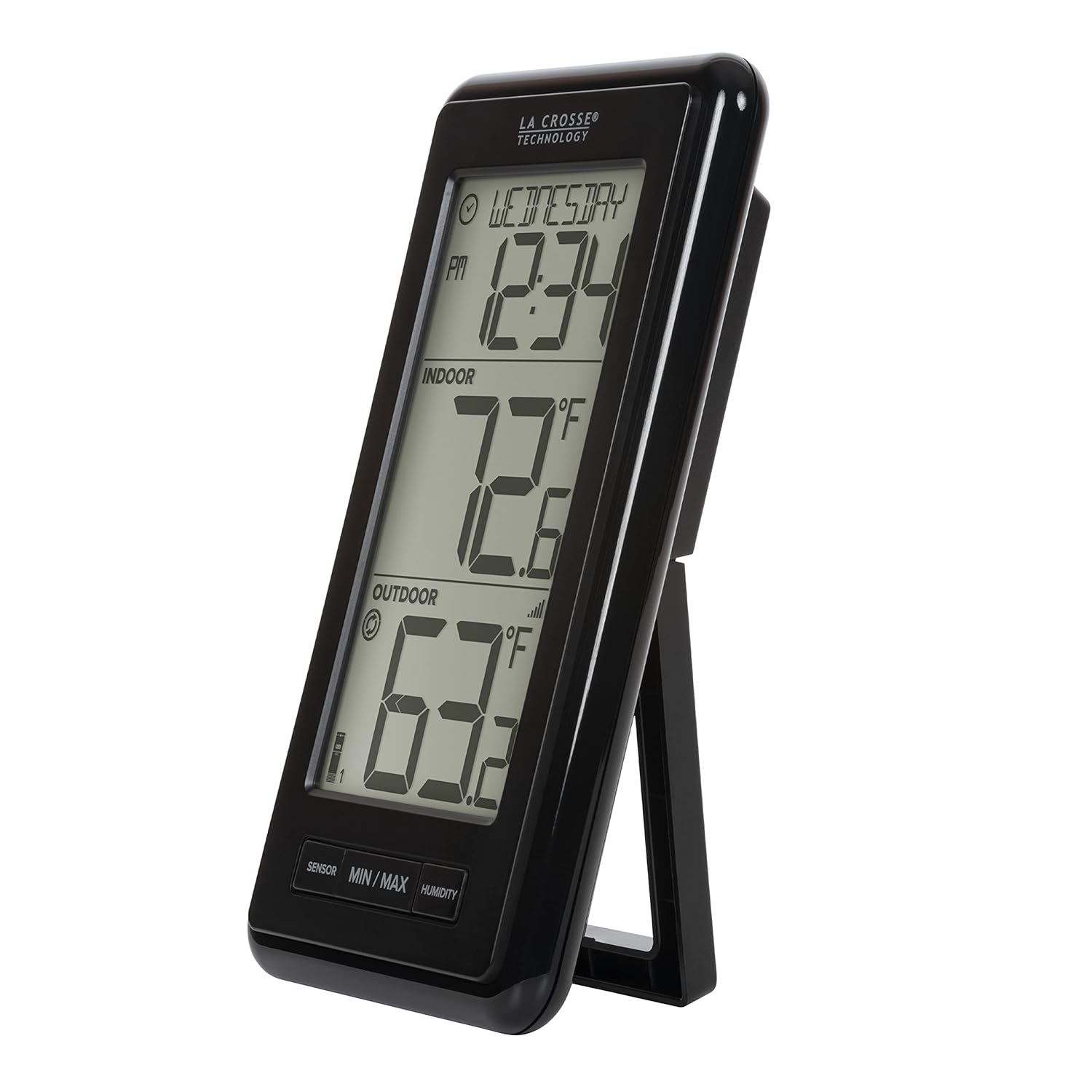 La Crosse Technology 308-43647-INT Digital Black Wireless Thermometer with Indoor Humidity image number 5