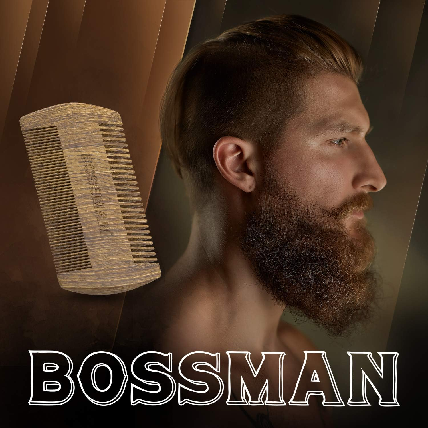 Bossman Pocket Sandalwood Beard Comb image number 4