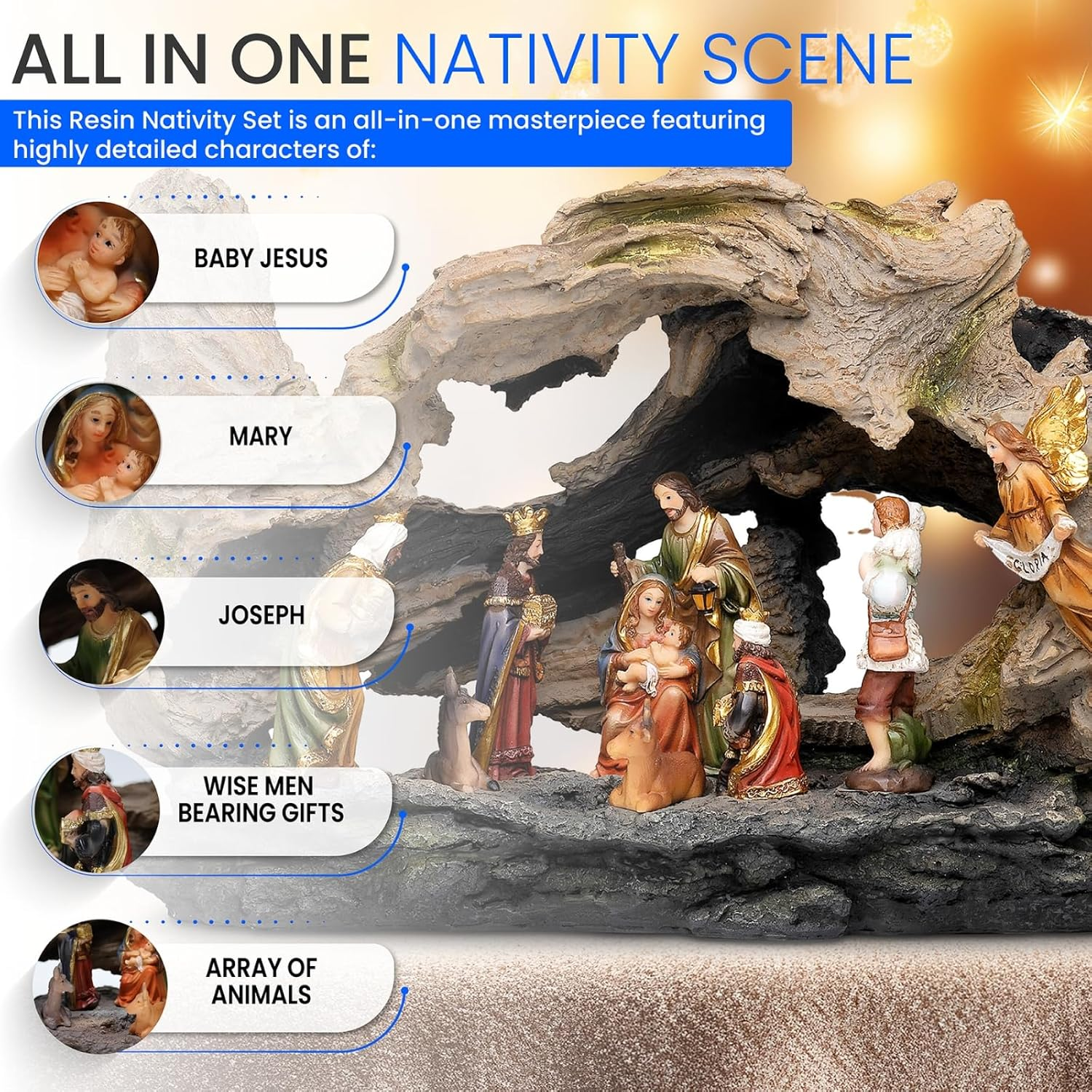Nativity Sets for Christmas Indoor, Nativity Set, Nativity Scene Indoor, Nacimientos Navide&ntilde;os Grandes, Pesebre De Navidad, Christmas Nativity Set, Nativity Sets & Figures image number 1