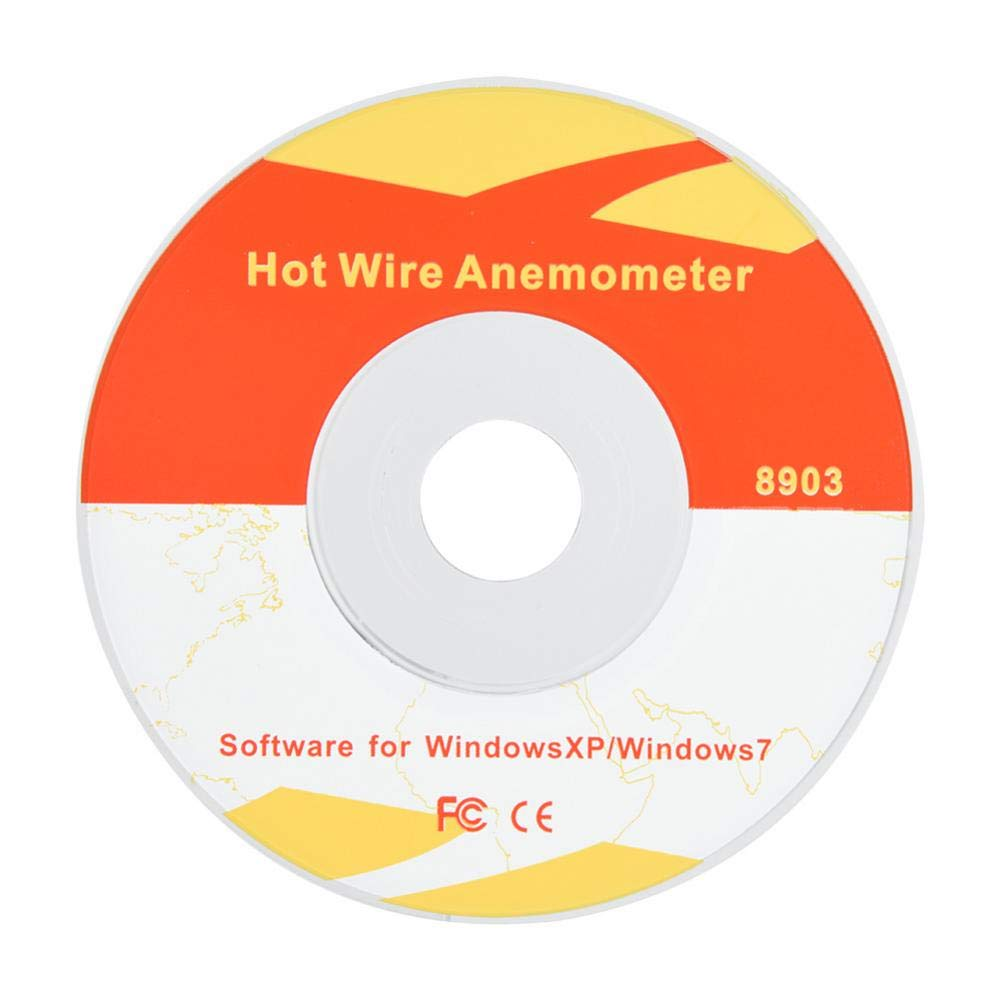 Hot Wire Anemometer Handheld Air Velocity Meter Wind Speed Gauges with Backlight LCD Display for In-Duct Airflow Air Velocity Temperature (Thermal Anemometer) image number 1