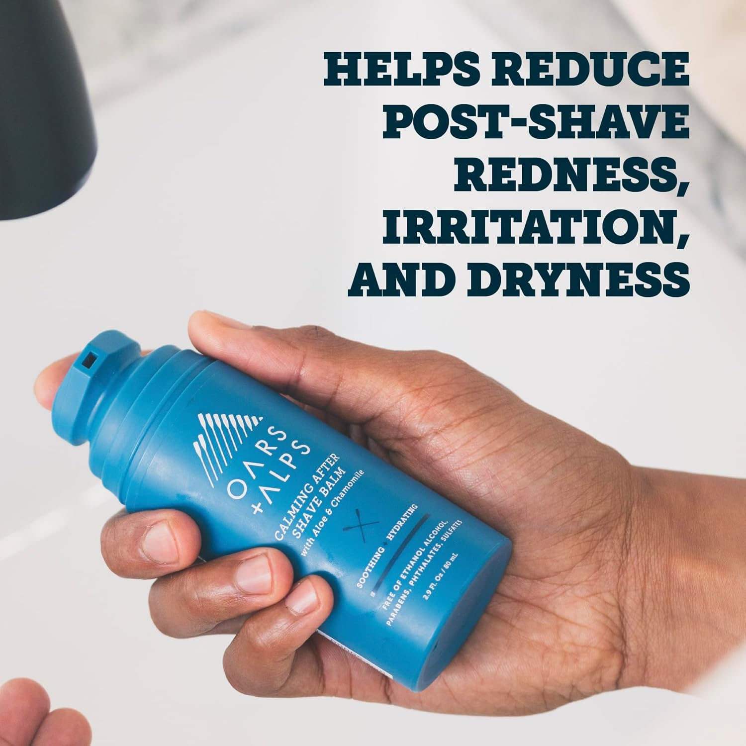 Oars + Alps Calming after Shave Balm and Lotion for Men, Dermatologist Tested and Infused with Aloe and Chamomile, TSA Friendly, 2.9 Fl Oz image number 3